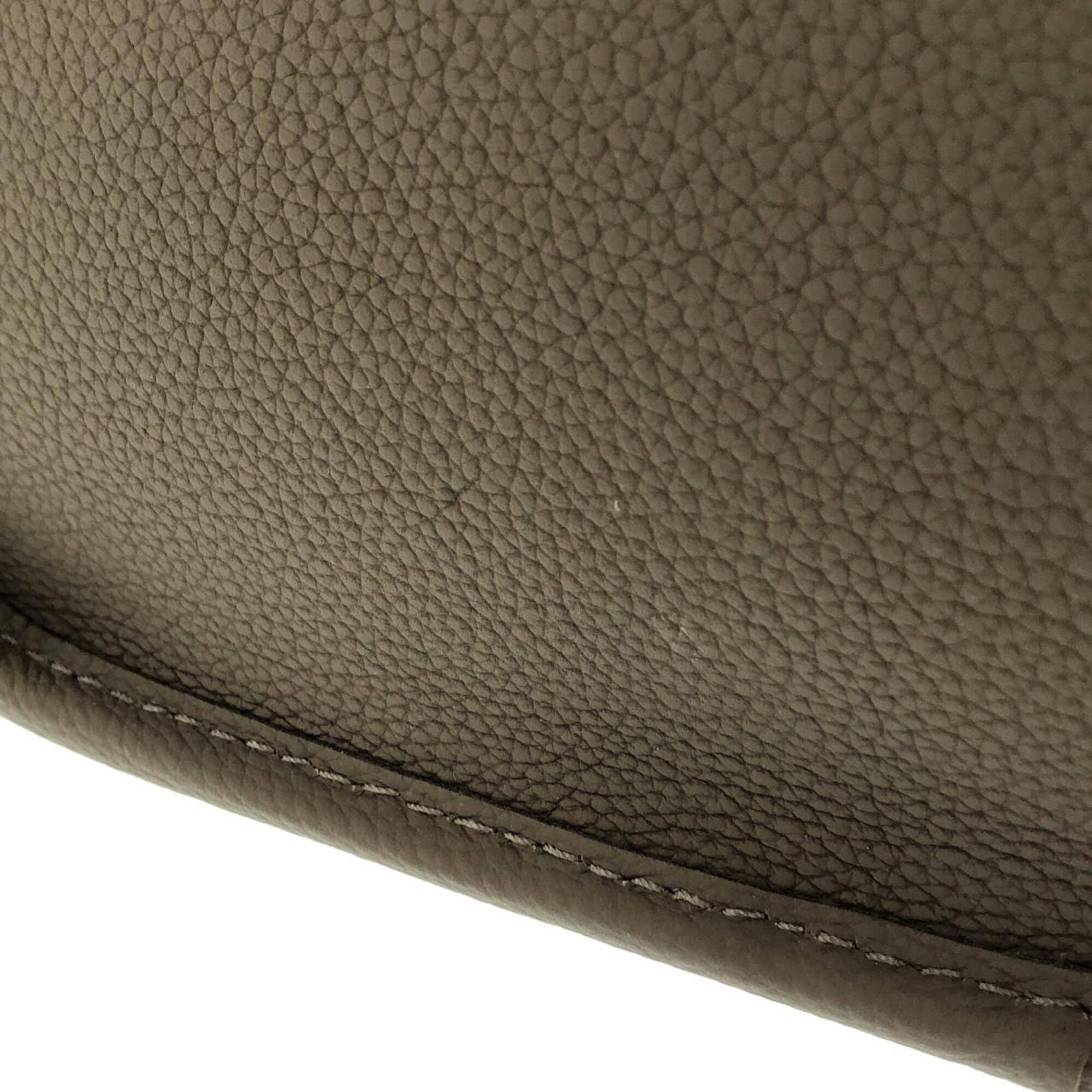 Louis Vuitton Marron Coated Canvas Leather Handbag Pouch (Pre-Owned)