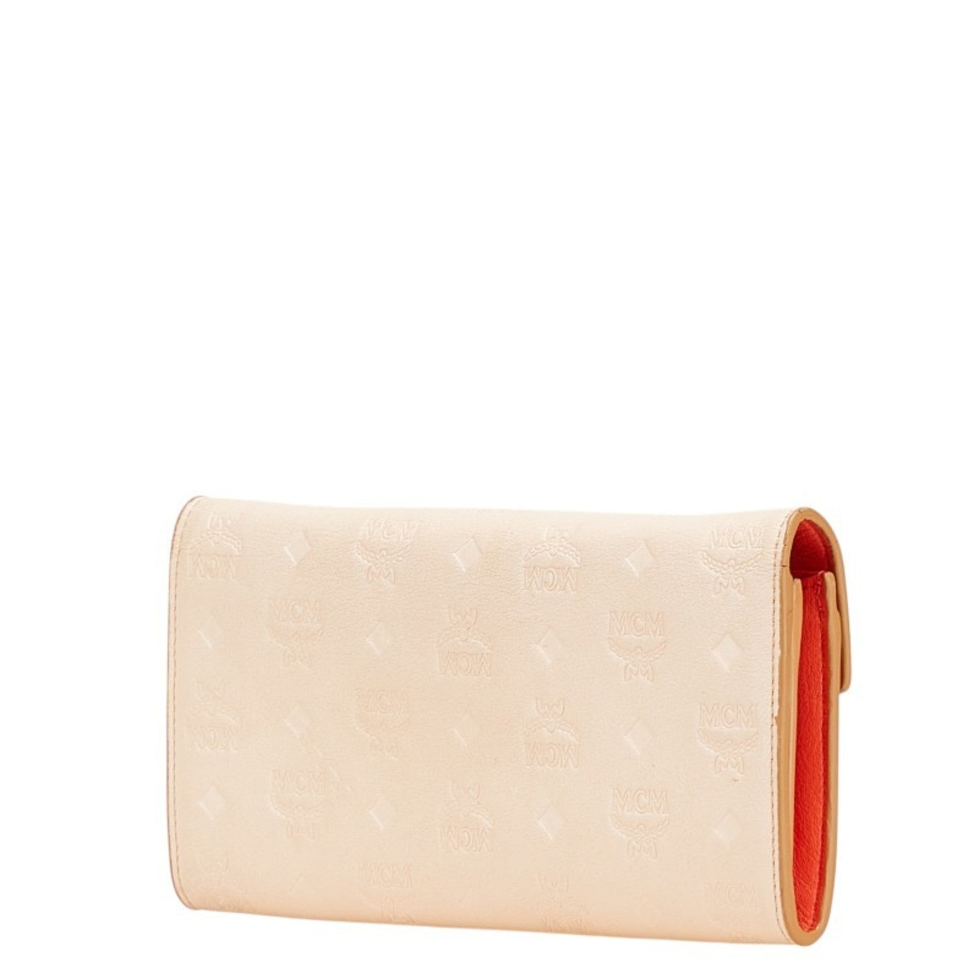 Mcm Pink Beige Leather Chain/Shoulder Wallet (Pre-Owned)