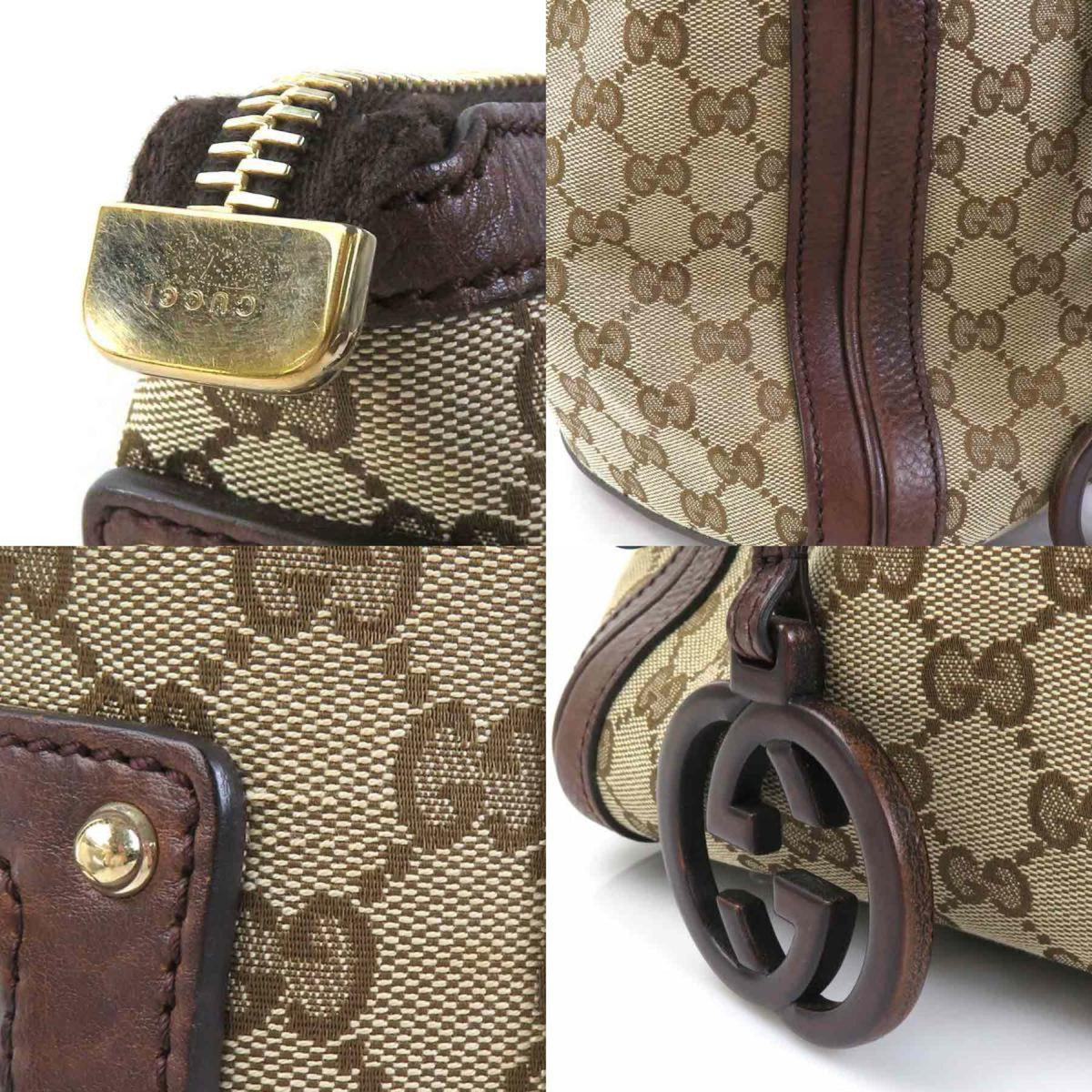 Gucci Brown Gg Canvas Handbag Shoulder Bag (Pre-Owned)