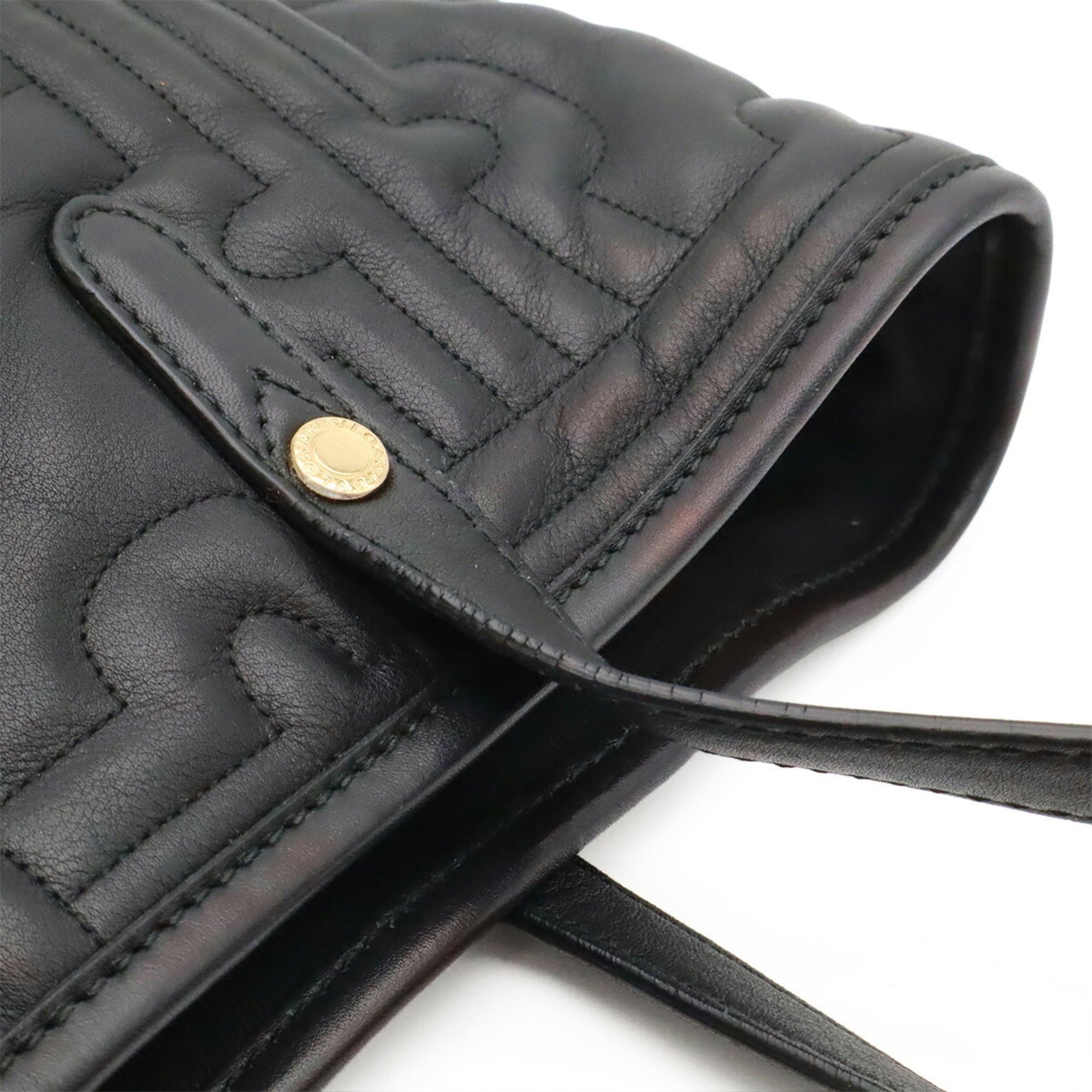 Bvlgari Black Quilting Shoulder Bag Tote Bag (Pre-Owned)