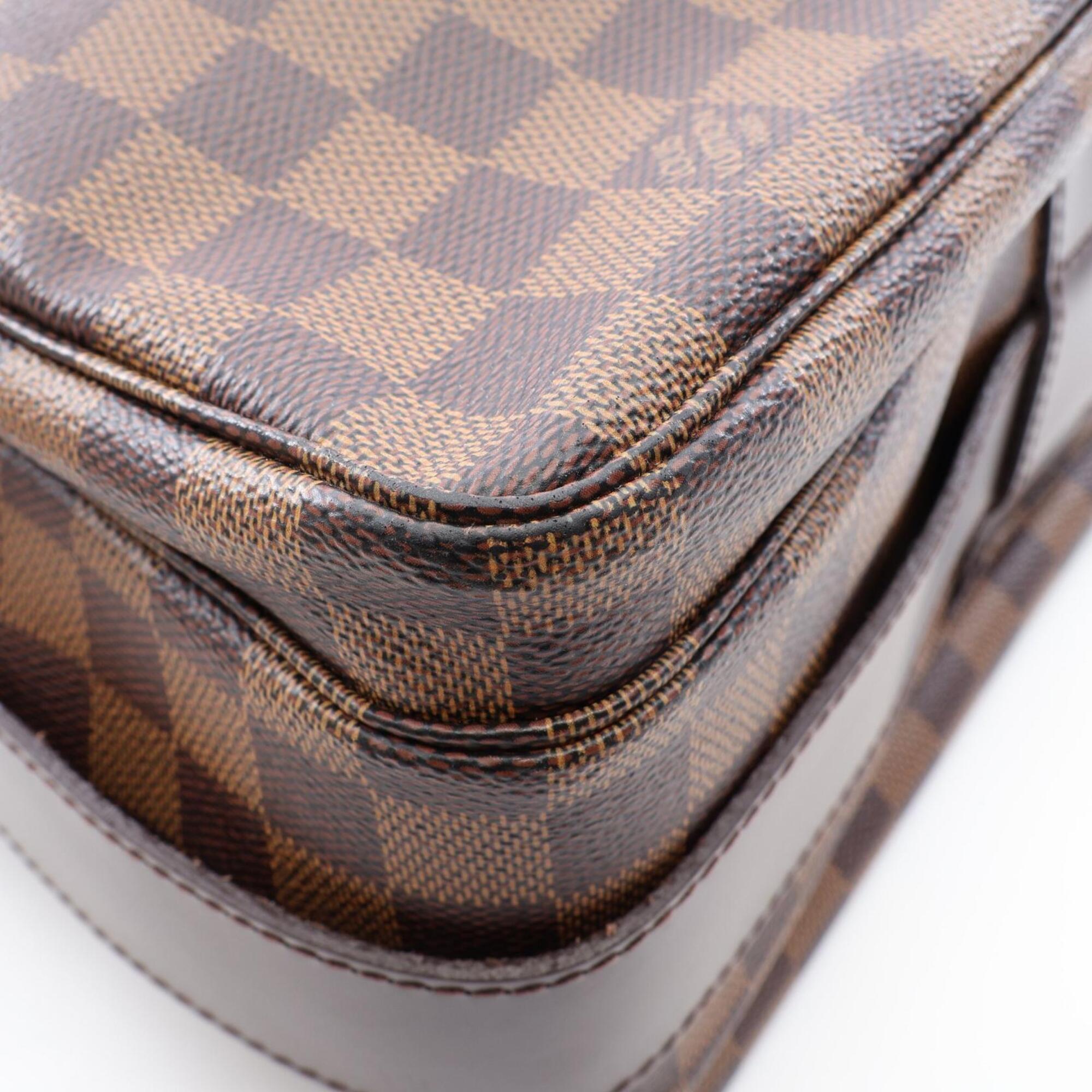 Louis Vuitton Brown Ebene Coated Canvas Leather Handbag Shoulder Bag (Pre-Owned)