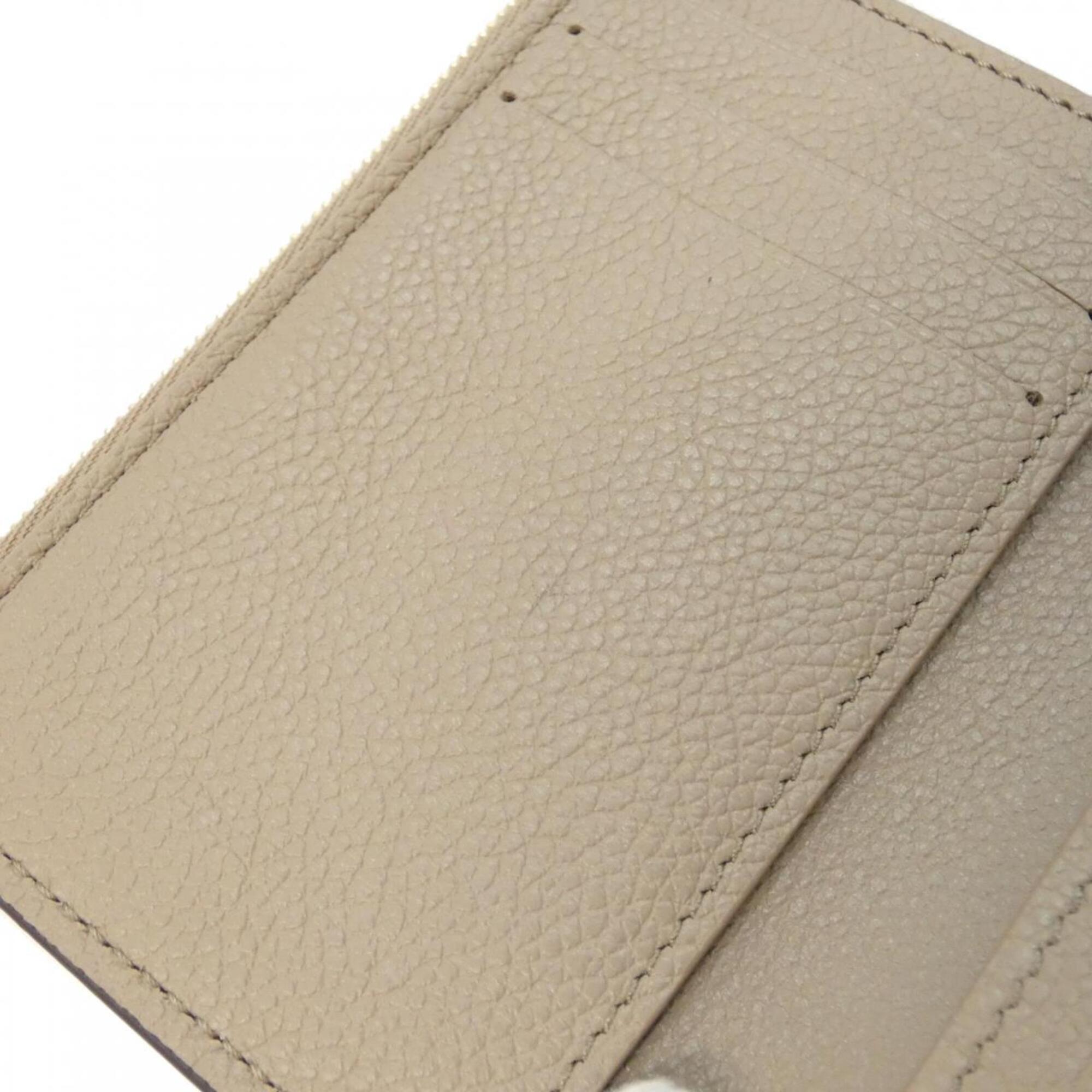 Louis Vuitton Monogram Empreinte Beige Tourterelle Leather Wallet (Bi-Fold) (Pre-Owned)