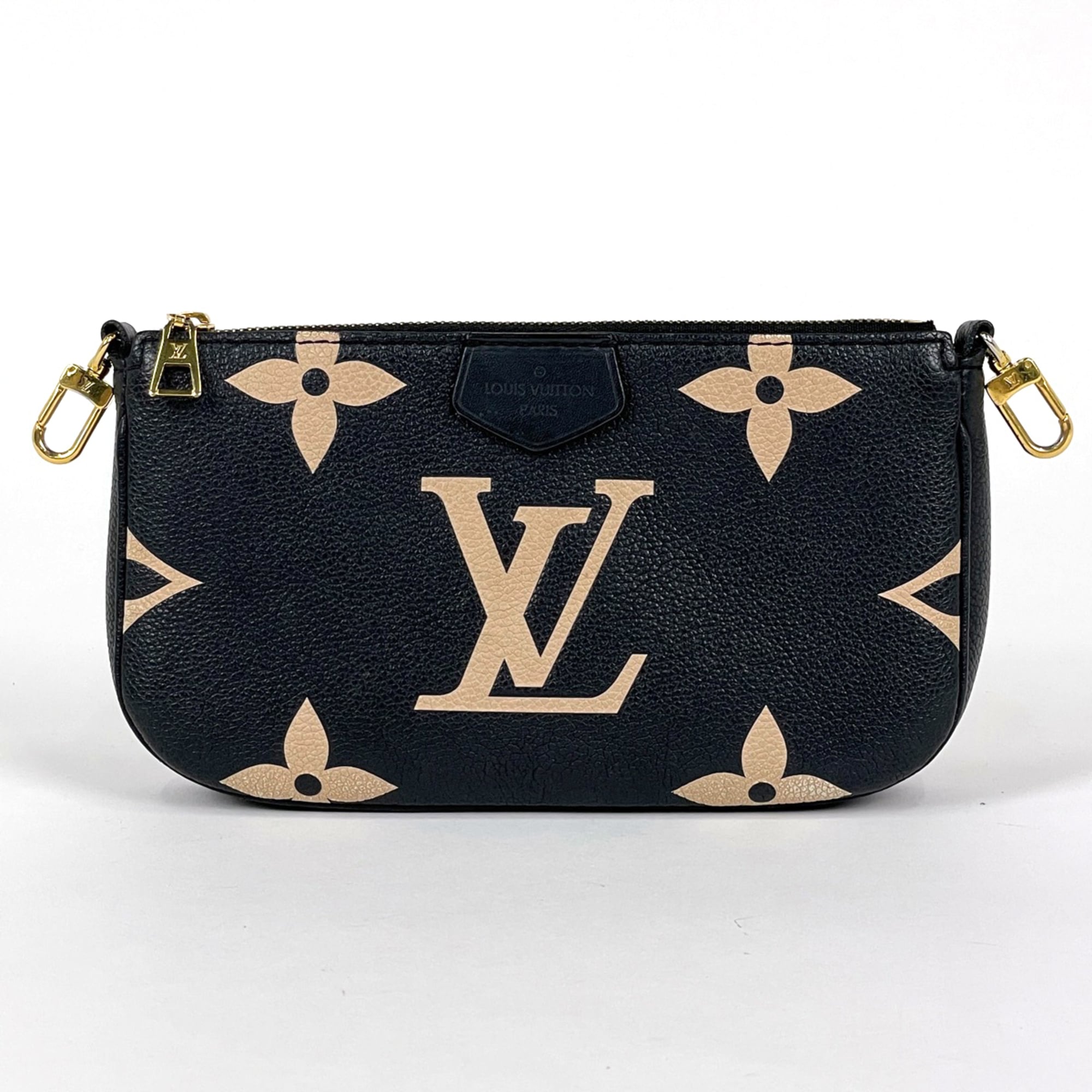 Louis Vuitton Monogram Empreinte Beige Black Monogram Empreinte Pochette Shoulder Bag (Pre-Owned)