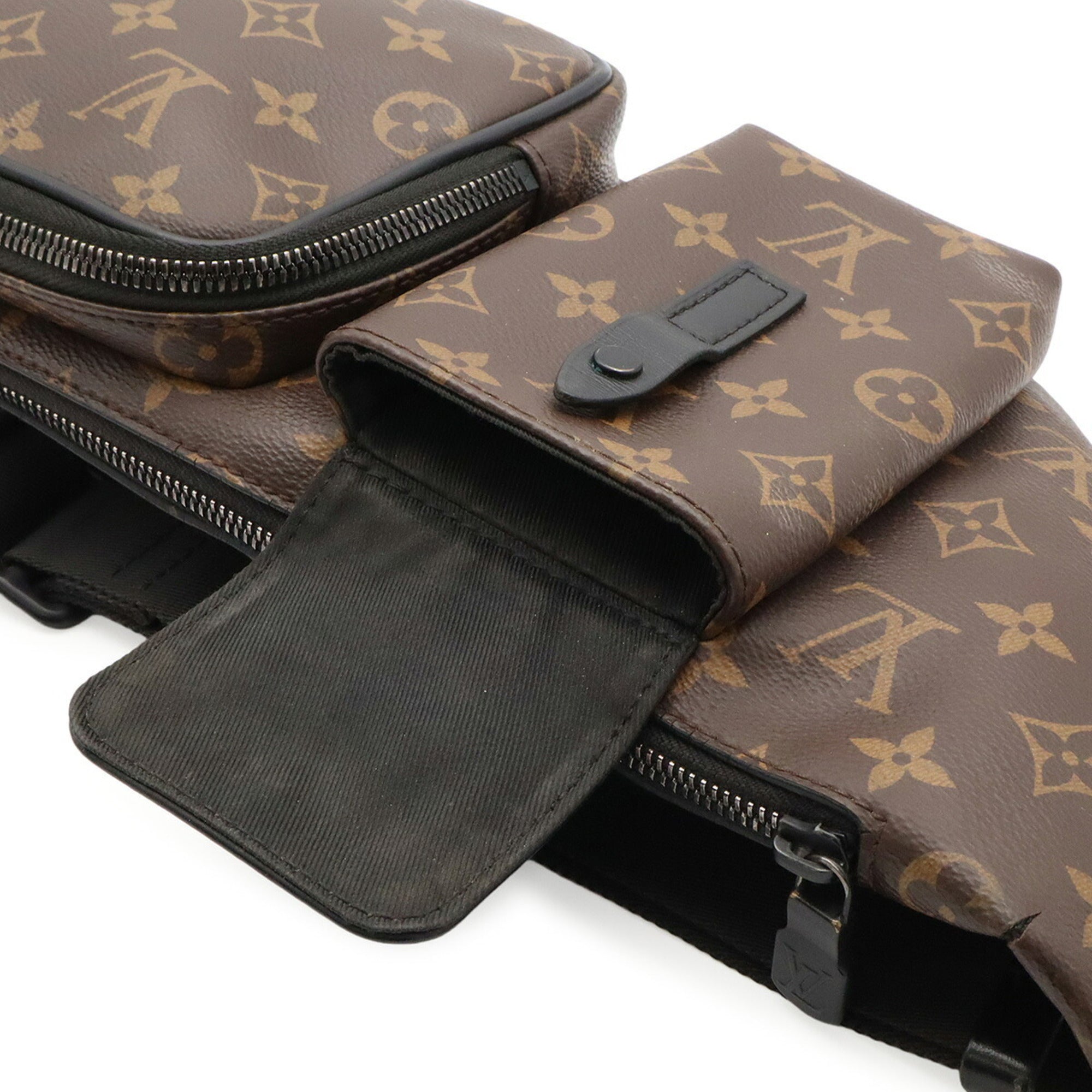 Louis Vuitton Black Brown Monogram White Monogram Shoulder Bag Sling Bag (Pre-Owned)