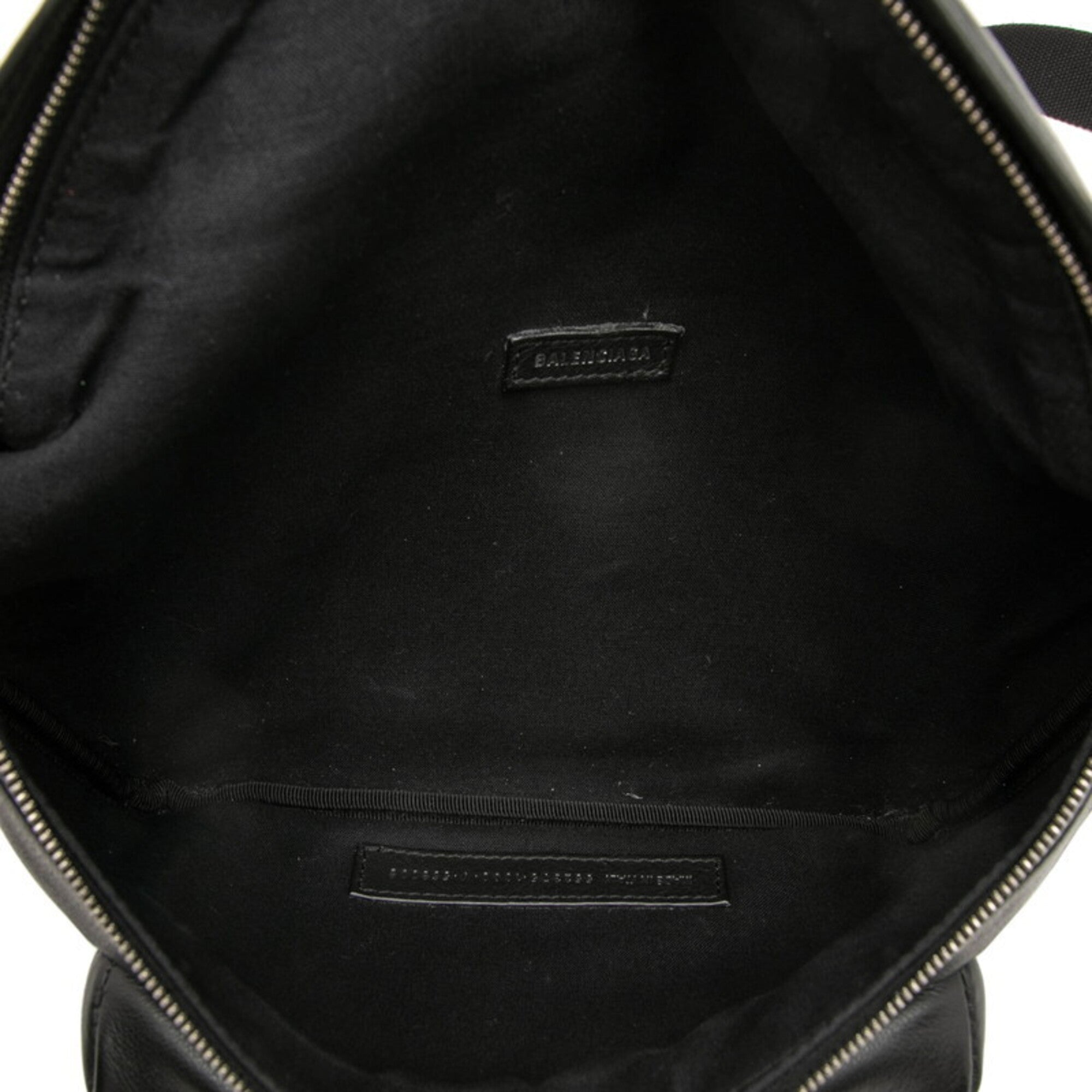 Balenciaga Black Leather Fanny Pack Sling Bag (Pre-Owned)