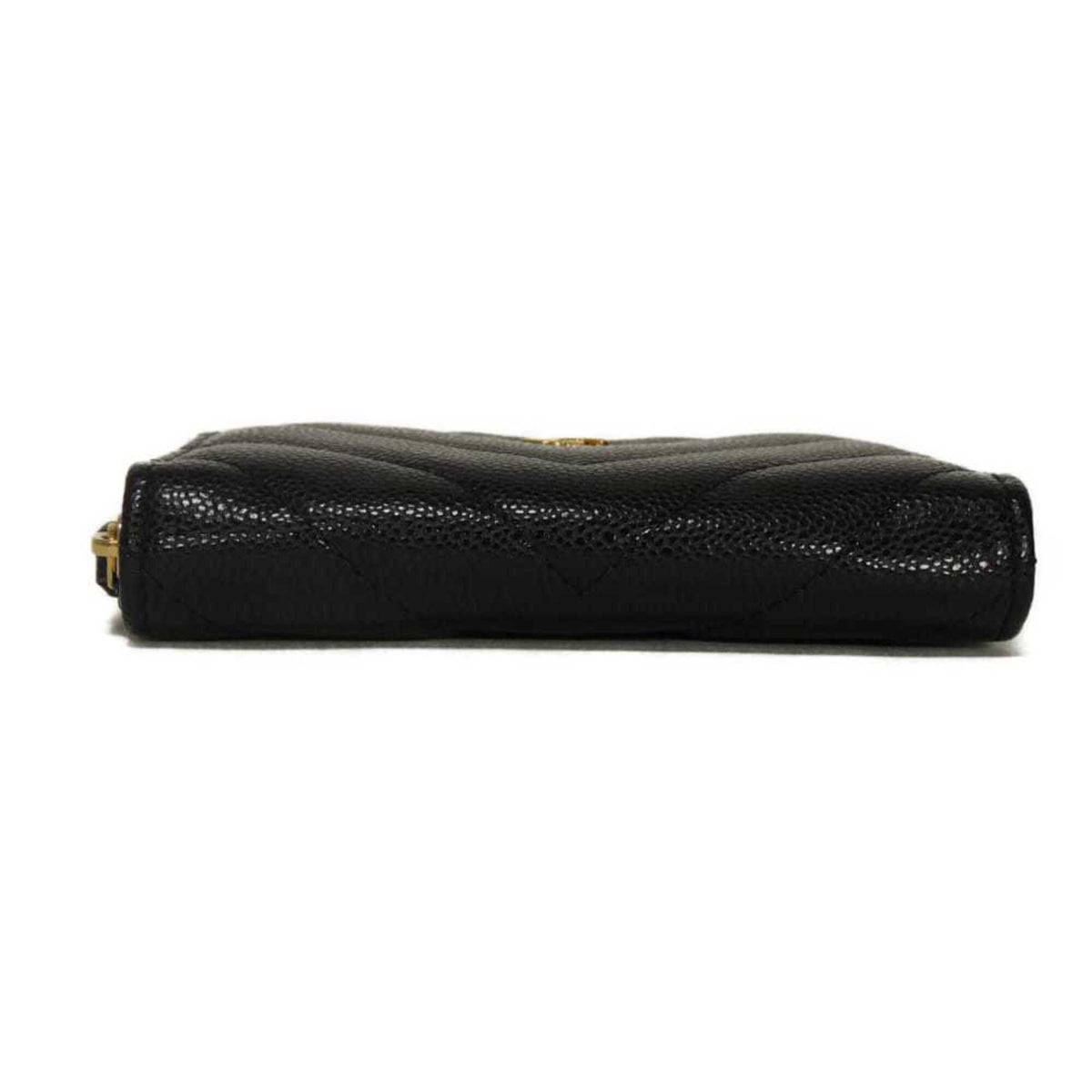 Chanel Black Leather Coin Purse/Coin Case (Pre-Owned)