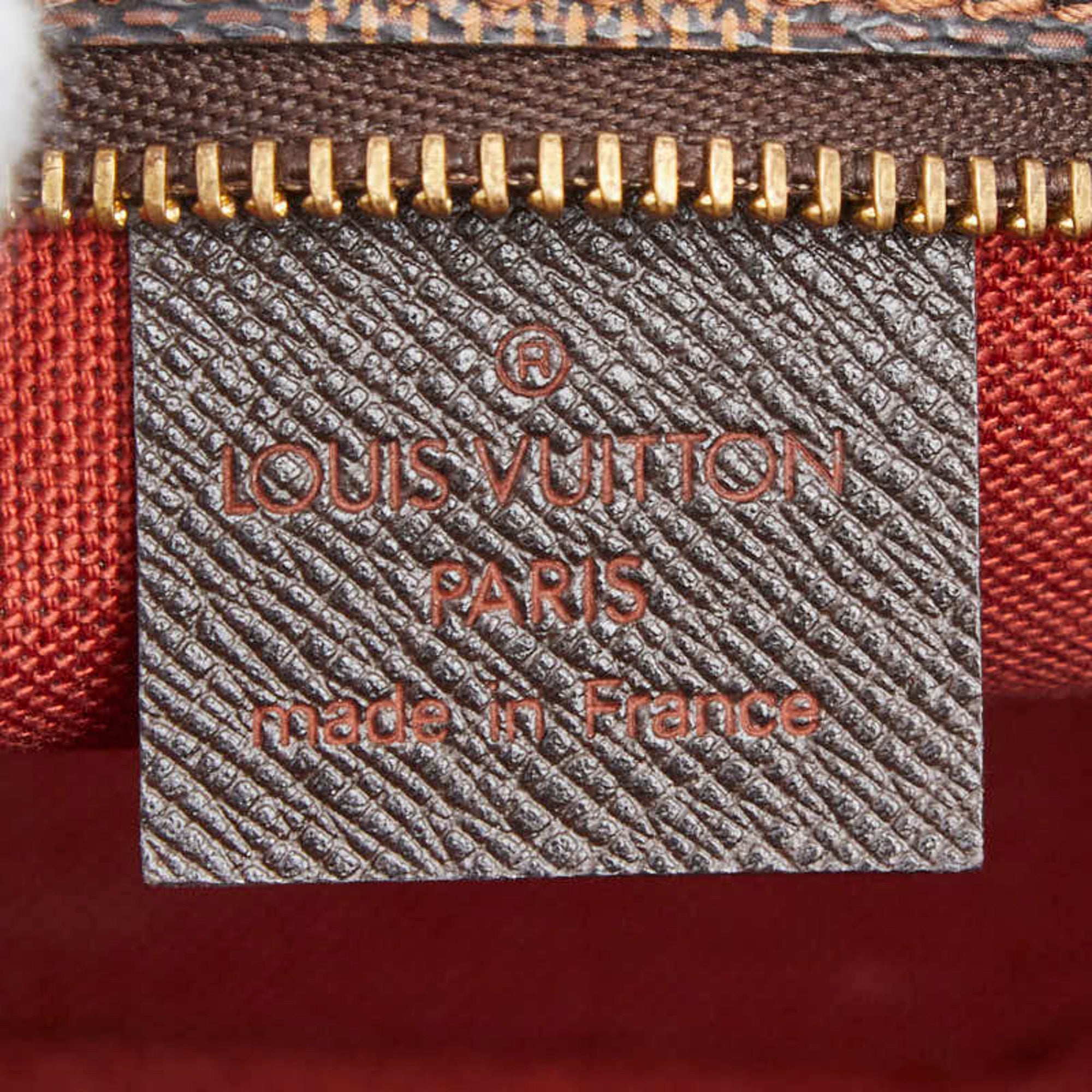 Louis Vuitton Damier Brown Damier Canvas Handbag Pouch (Pre-Owned)