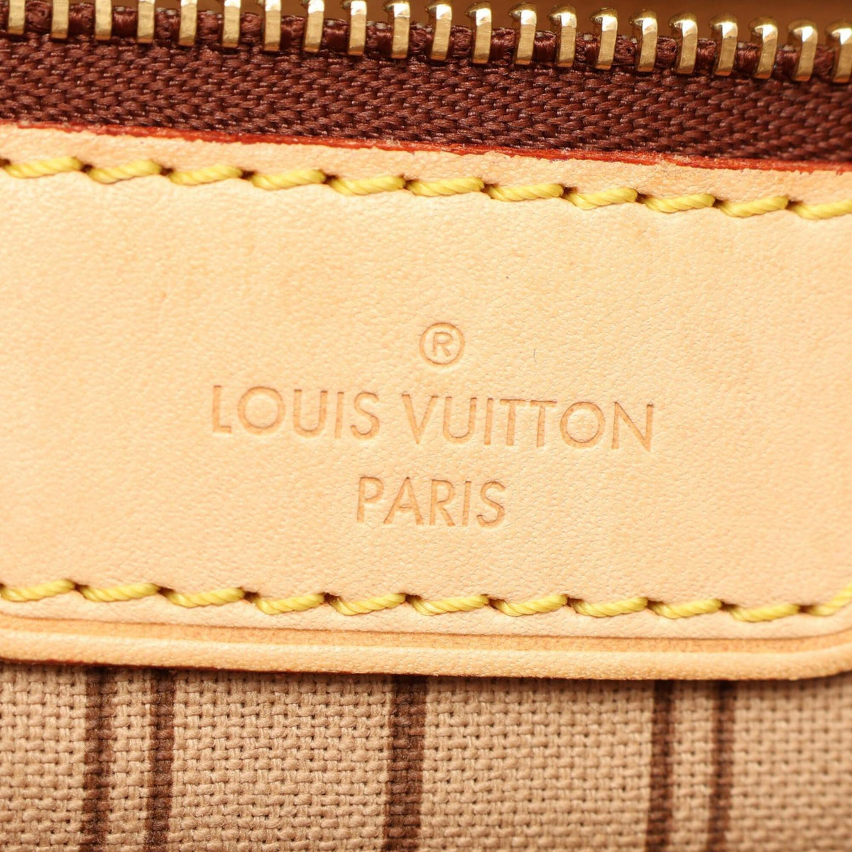 Louis Vuitton Brown Monogram Coated Canvas Leather Handbag Tote Bag (Pre-Owned)