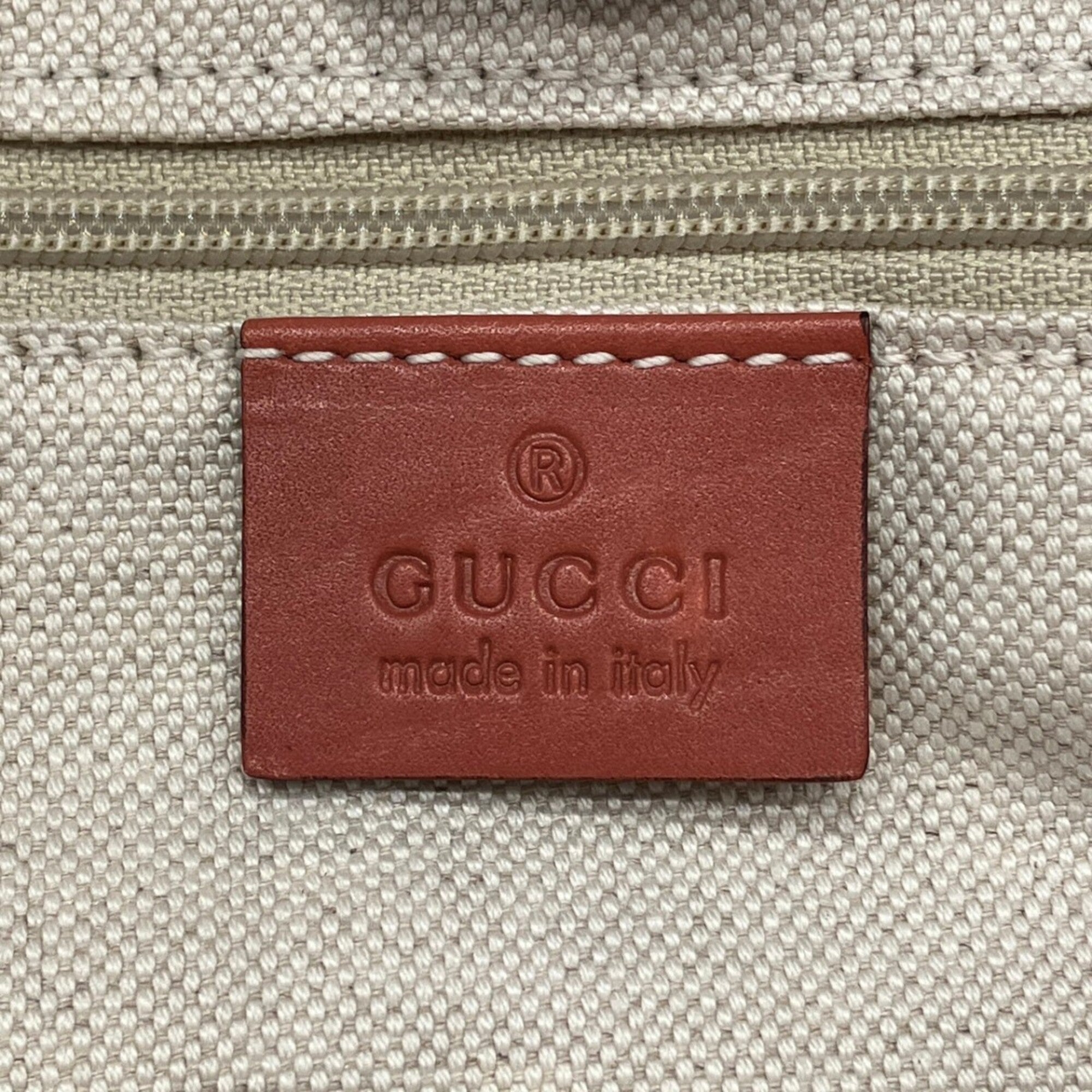 Gucci Beige Cotton Leather Handbag (Pre-Owned)