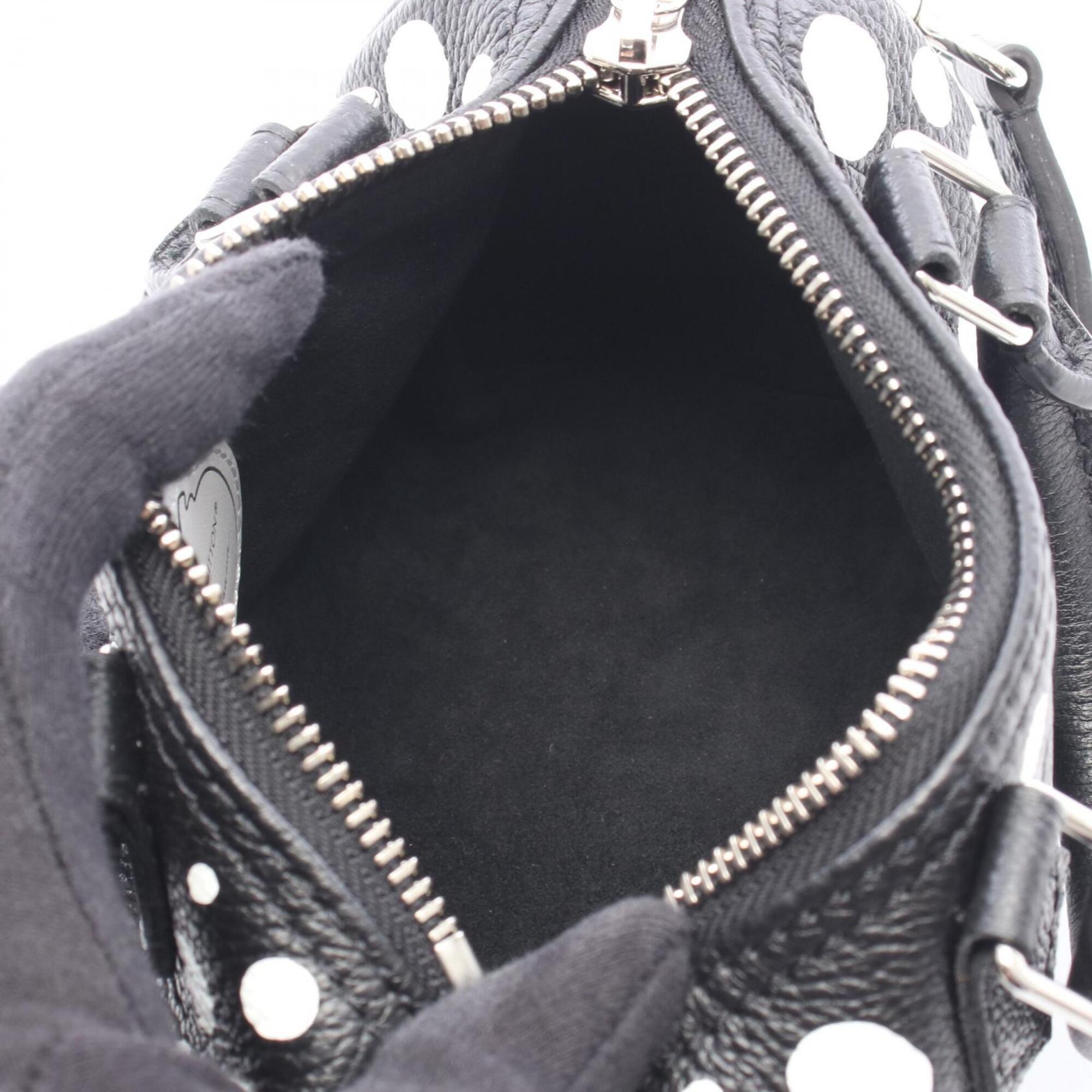 Louis Vuitton Black White Coated Canvas Leather Handbag Shoulder Bag (Pre-Owned)