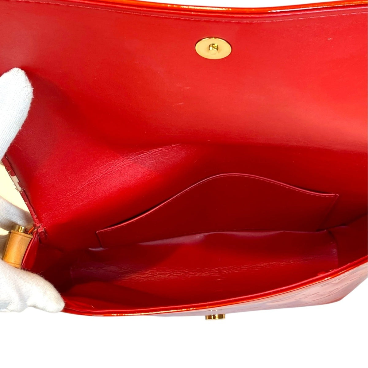 Louis Vuitton Galle Red Color Vernis Shoulder Bag (Pre-Owned)