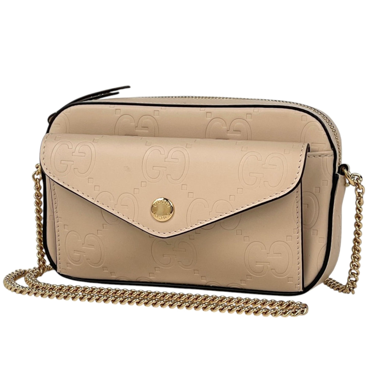 Gucci Beige Leather Shoulder Bag (Pre-Owned)
