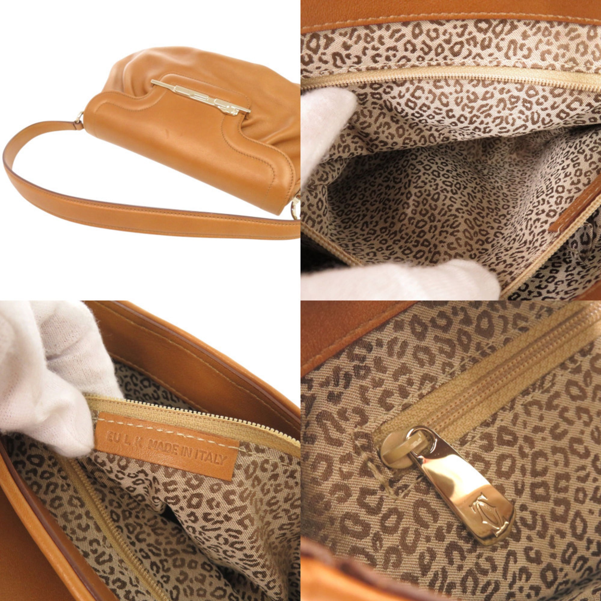 Cartier Camel Leather Shoulder Bag (Pre-Owned)