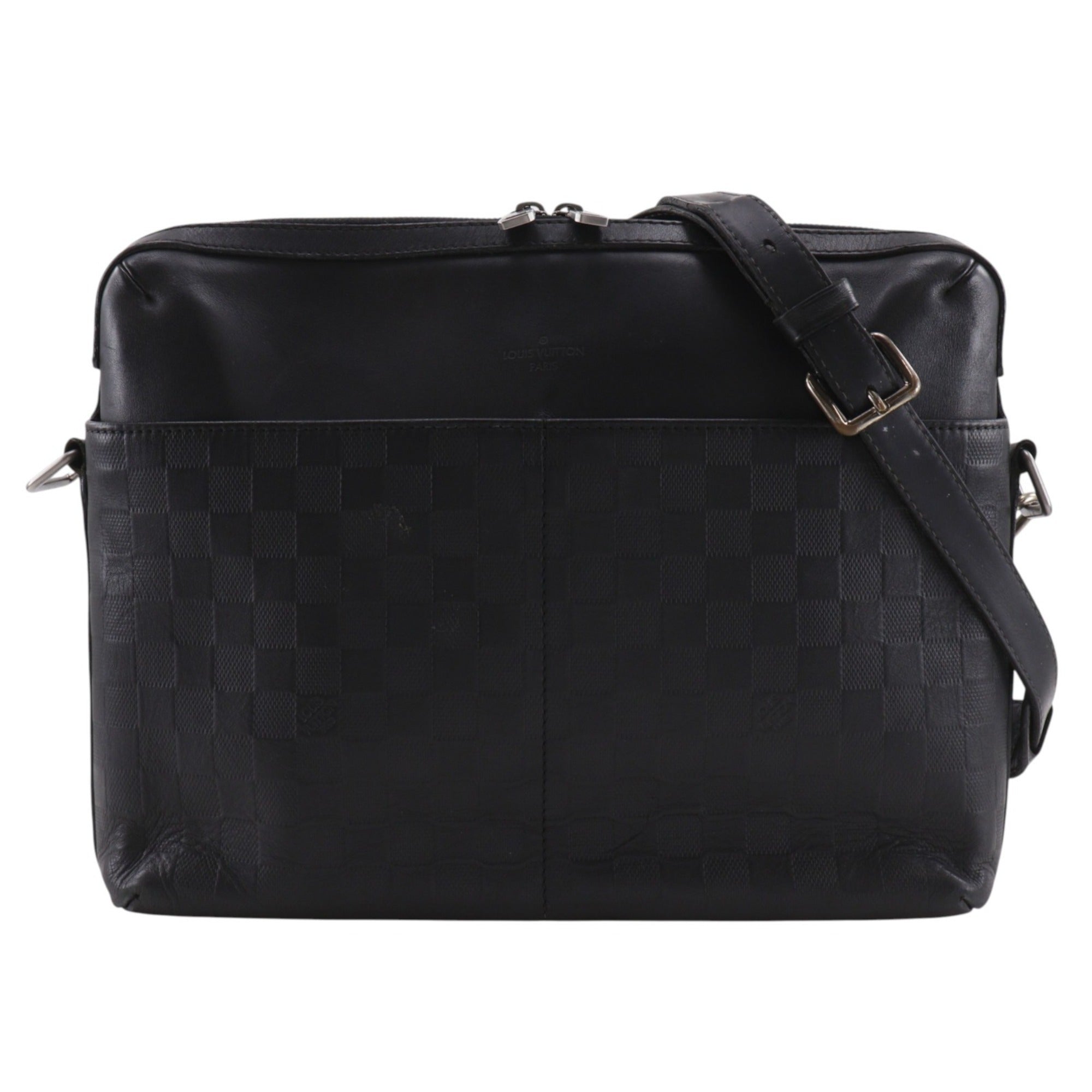 Louis Vuitton Black Galle Onyx Damier Infini Shoulder Bag (Pre-Owned)