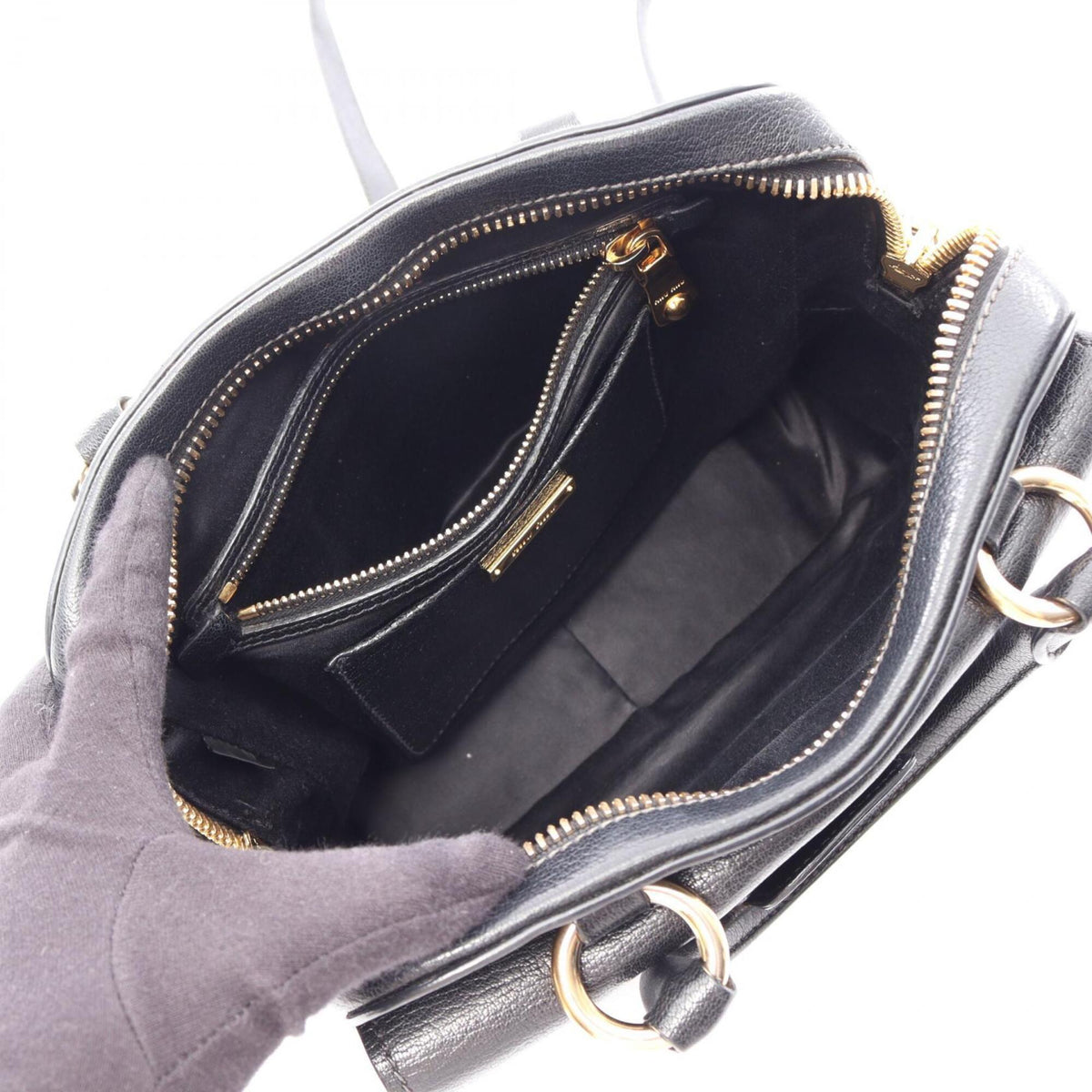 Miu Miu Black Leather Handbag (Pre-Owned)