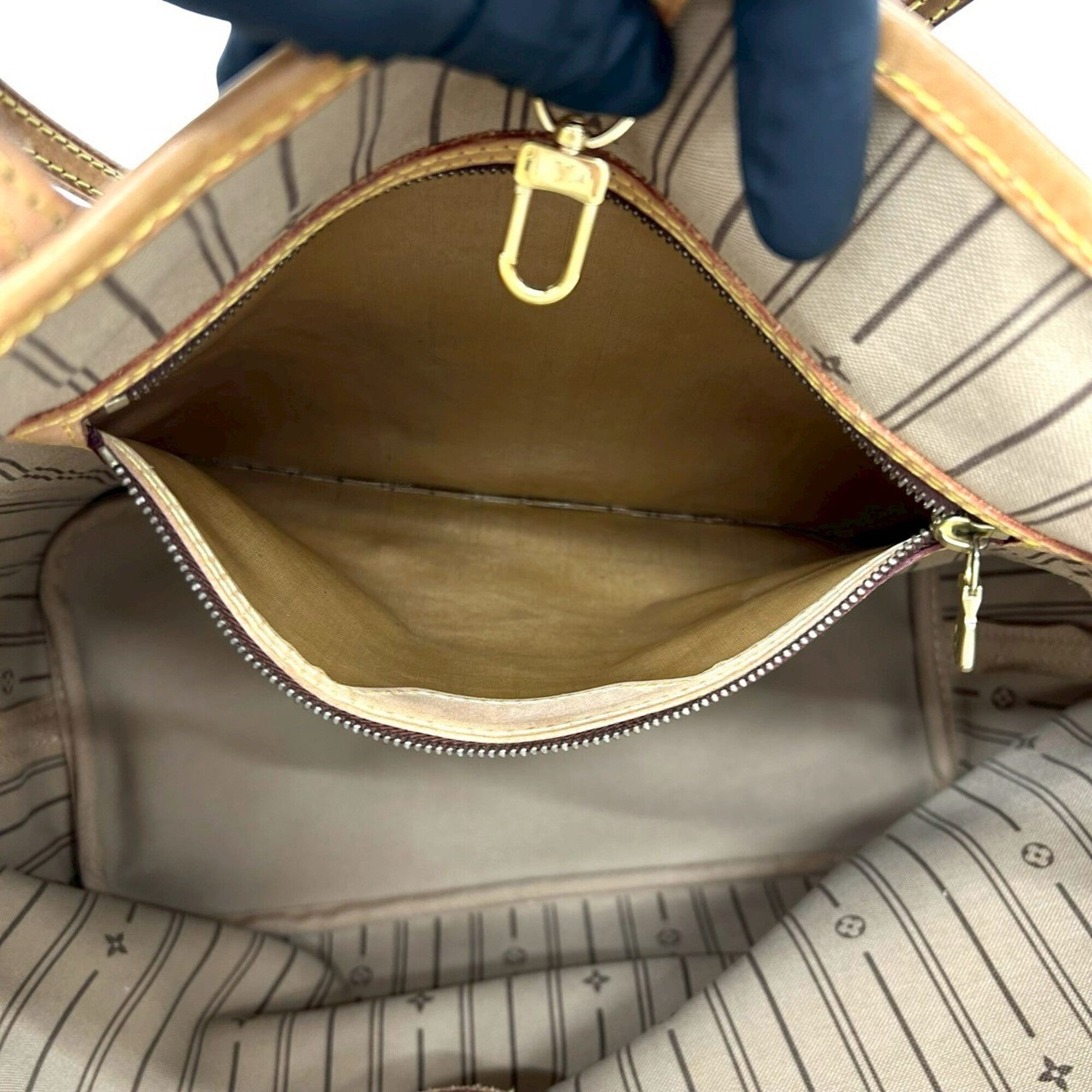 Louis Vuitton Brown Leather Pvc Handbag Tote Bag (Pre-Owned)