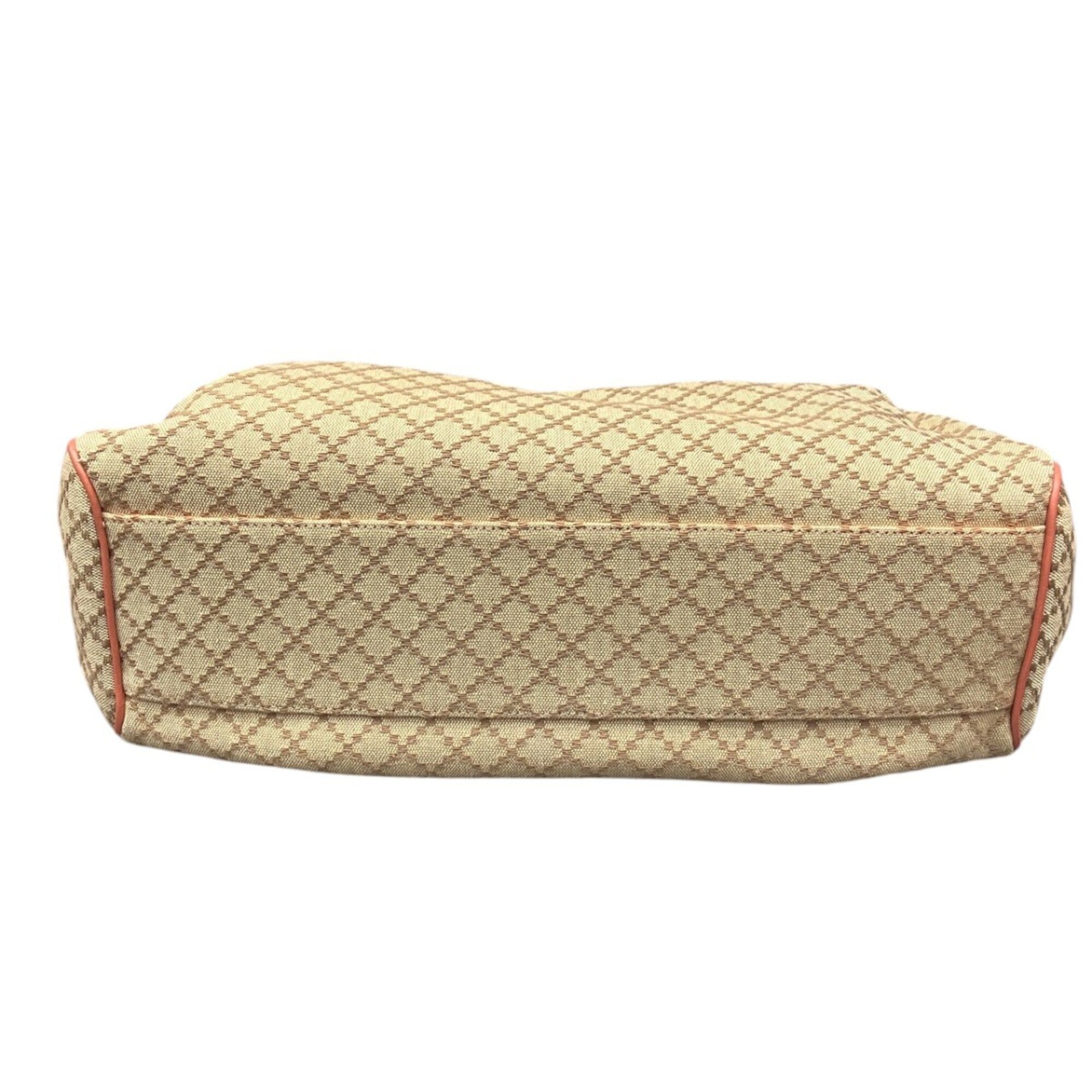 Gucci Beige Cotton Leather Handbag (Pre-Owned)