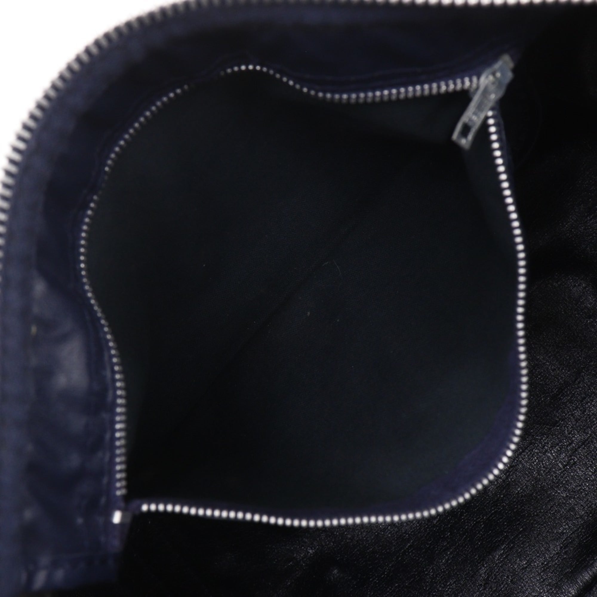 Christian Dior Navy Canvas Boston Bag Handbag (Pre-Owned)