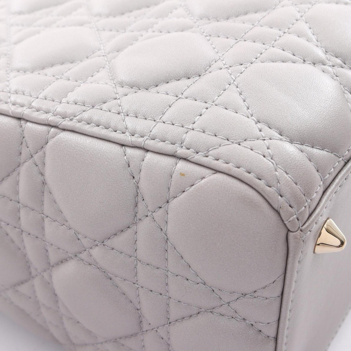 Christian Dior Gray Leather Handbag (Pre-Owned)