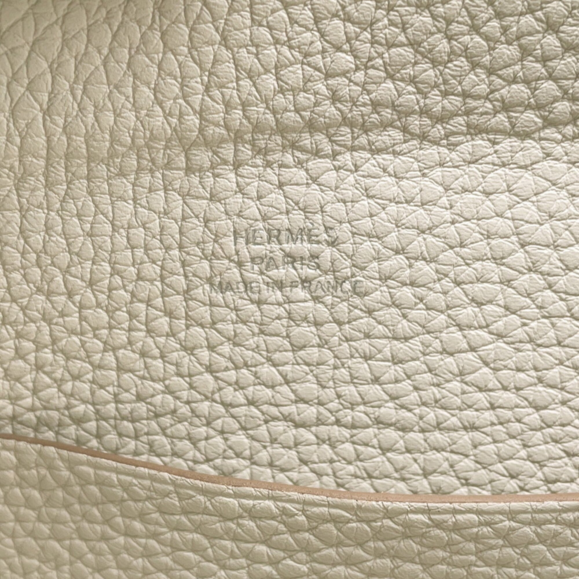 Hermes Kara Silver Togo Leather Handbag Shoulder Bag (Pre-Owned)