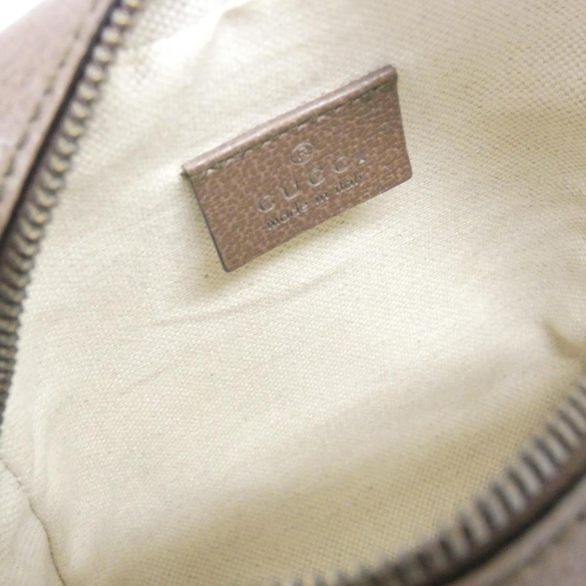 Gucci Beige Brown Gg Supreme Canvas Shoulder Bag (Pre-Owned)