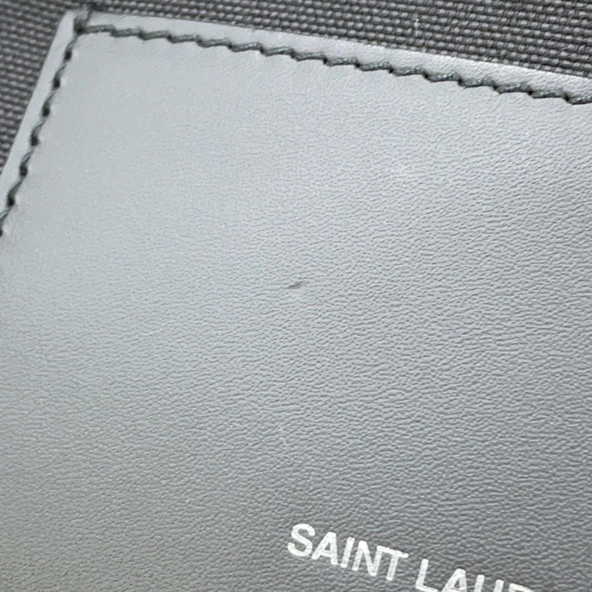 Saint Laurent Blue Nylon Leather Backpack (Pre-Owned)