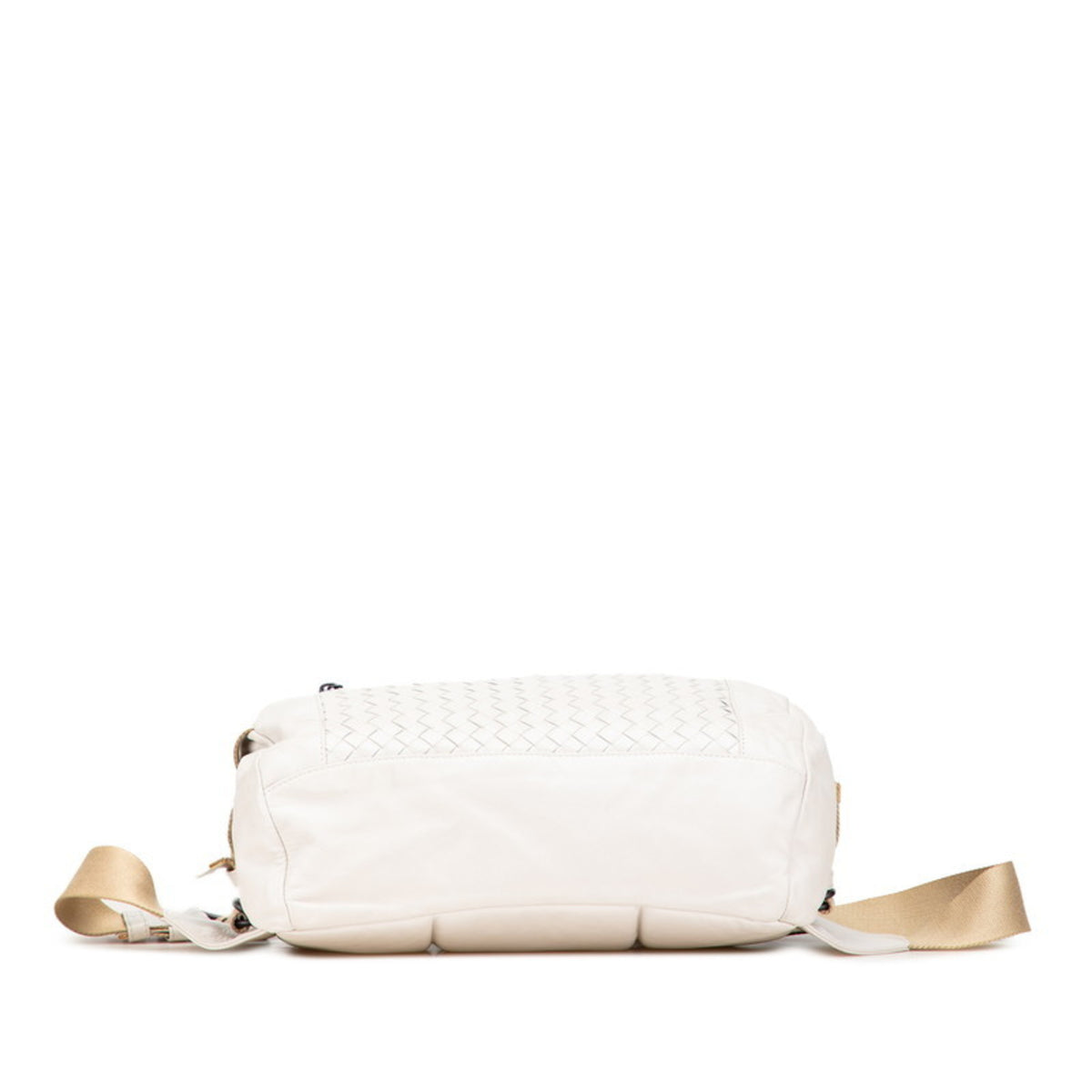 Bottega Veneta Beige White Leather Fanny Pack (Pre-Owned)