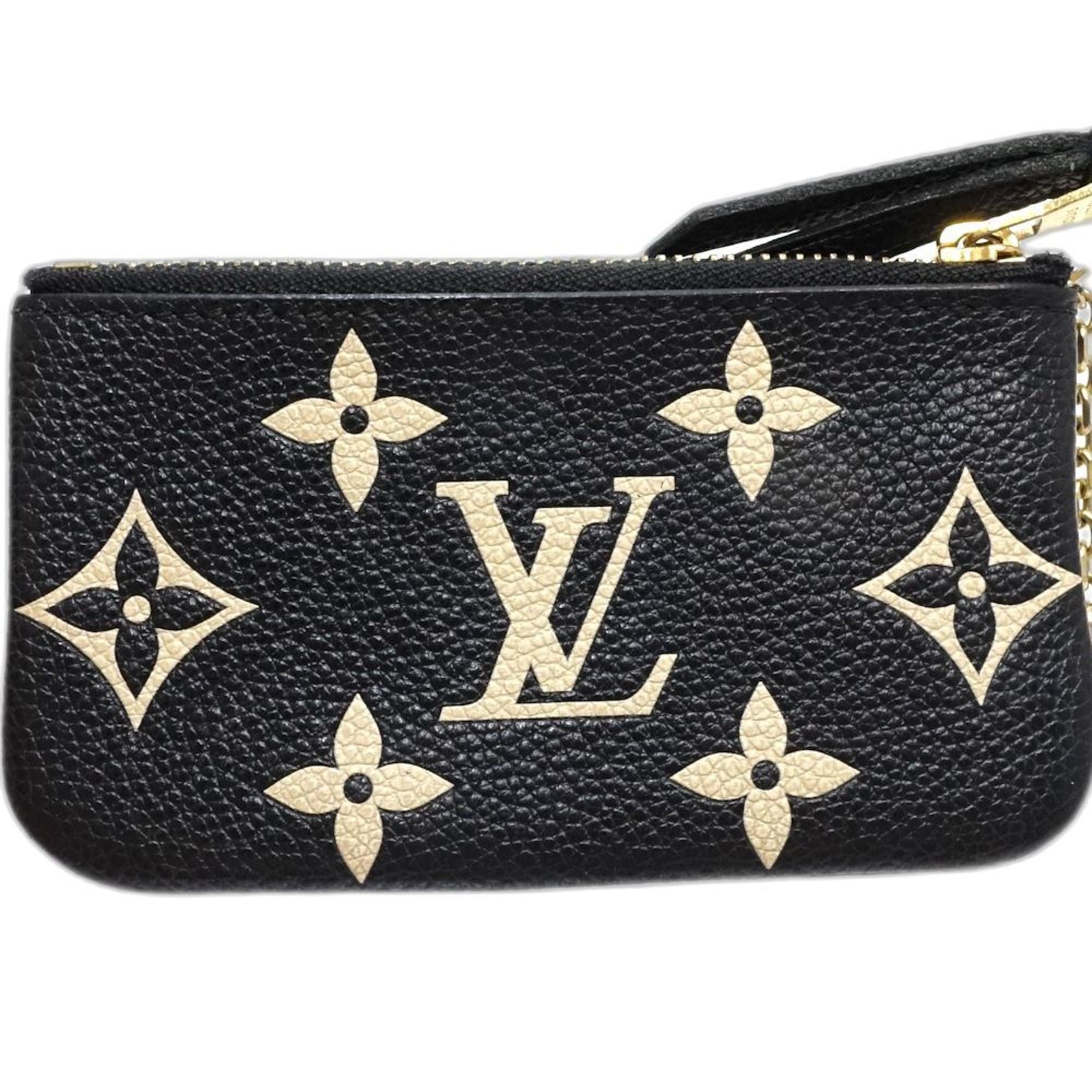 Louis Vuitton Monogram Empreinte Beige Black Leather Coin Purse/Coin Case (Pre-Owned)