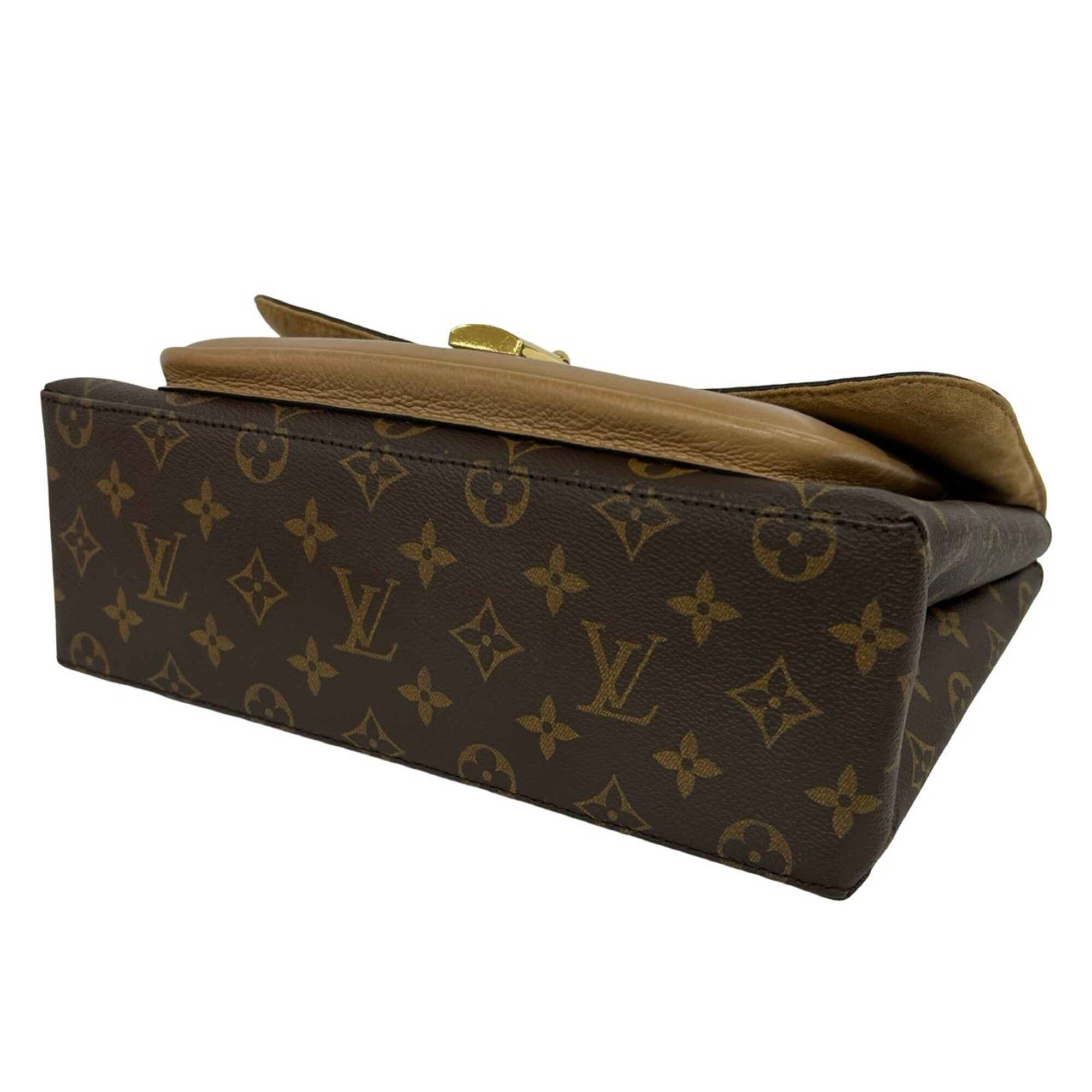 Louis Vuitton Brown Leather Pvc Handbag Shoulder Bag (Pre-Owned)