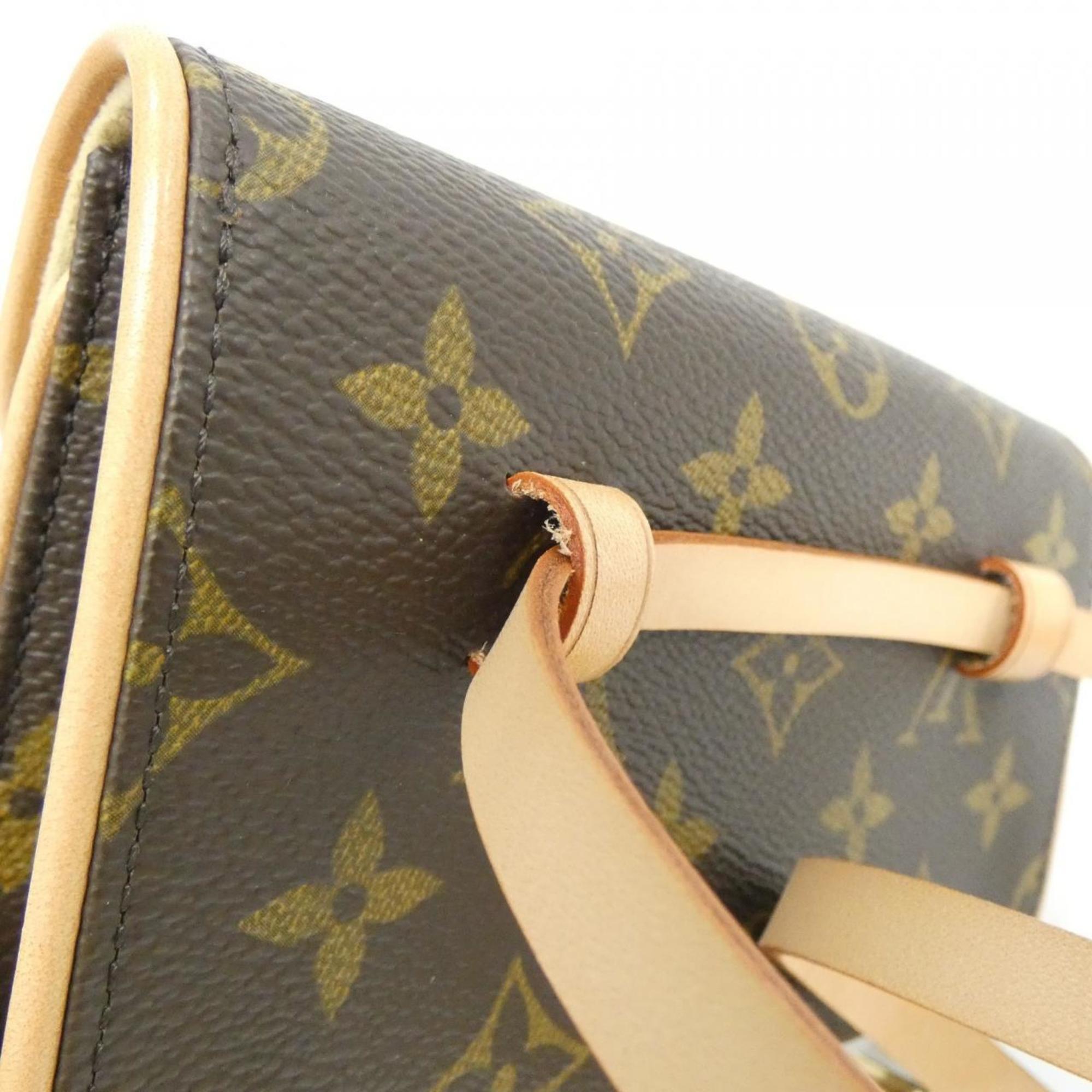 Louis Vuitton Marron Coated Canvas Fanny Pack Pochette (Pre-Owned)