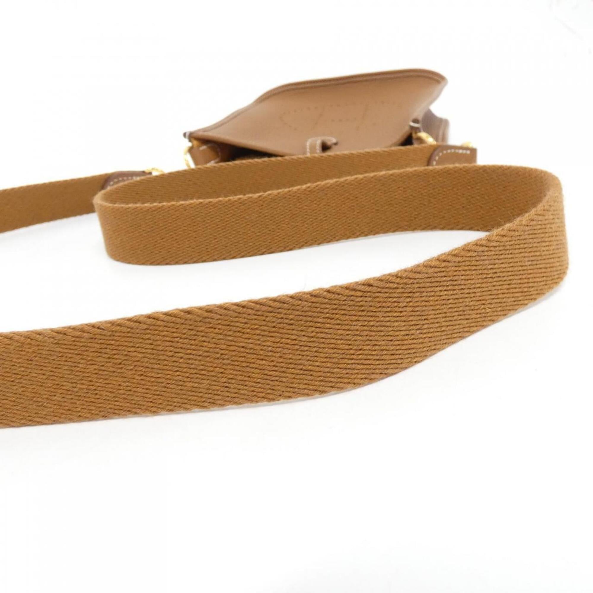 Hermes Gold Taurillon Clemence Leather Shoulder Bag (Pre-Owned)