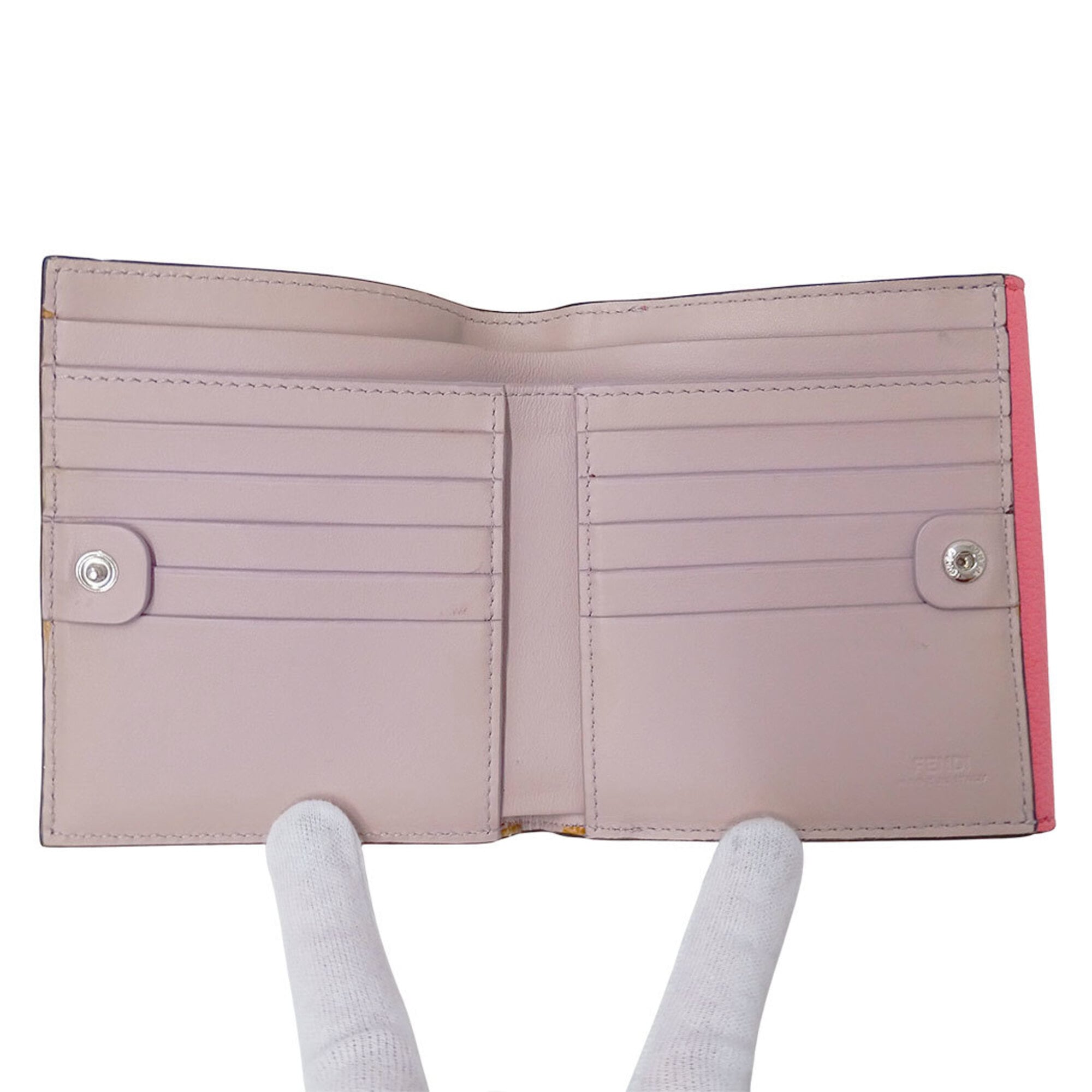 Fendi Pink Leather Wallet (Bi-Fold) (Pre-Owned)