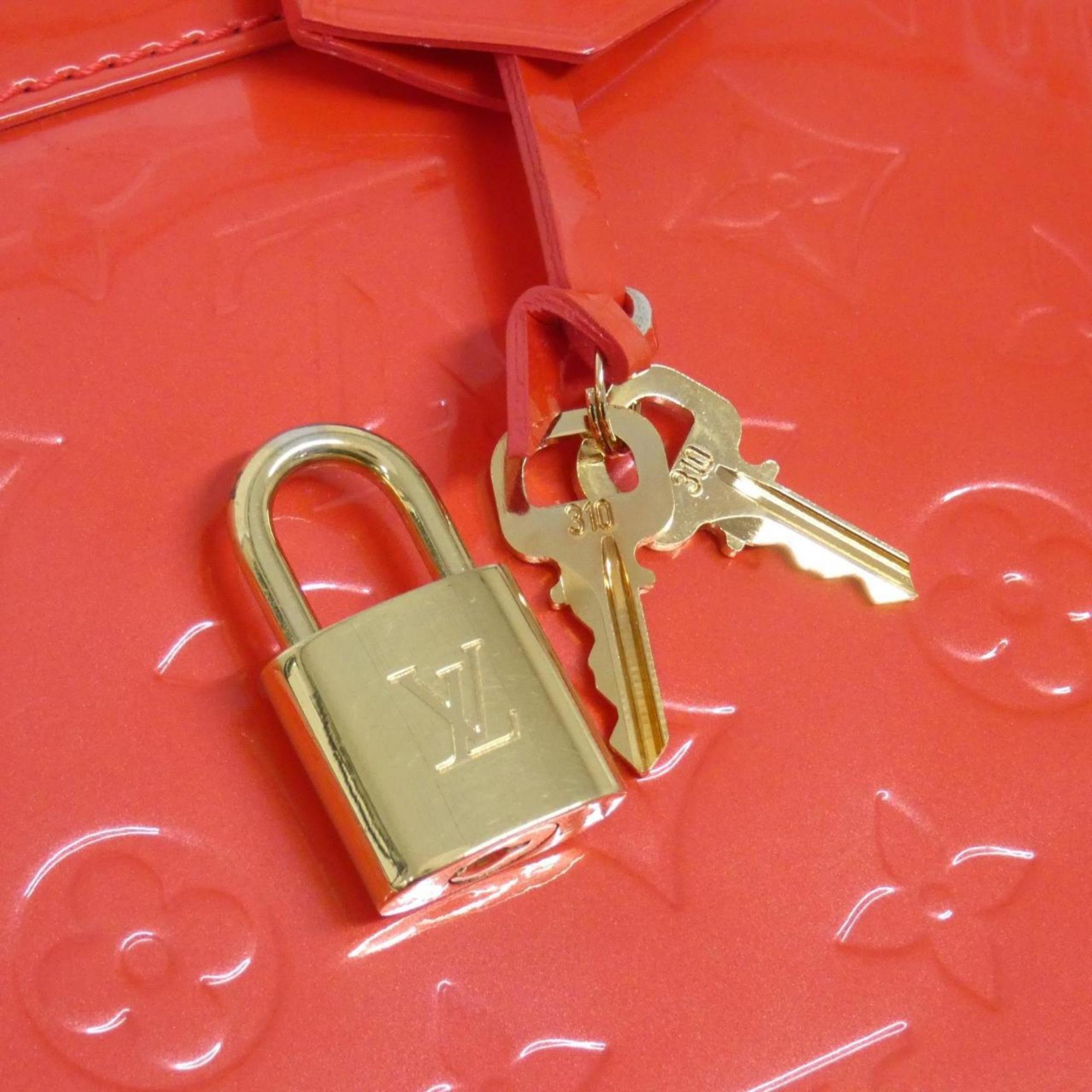 Louis Vuitton Vernis Rouge Grenadine Leather Handbag (Pre-Owned)