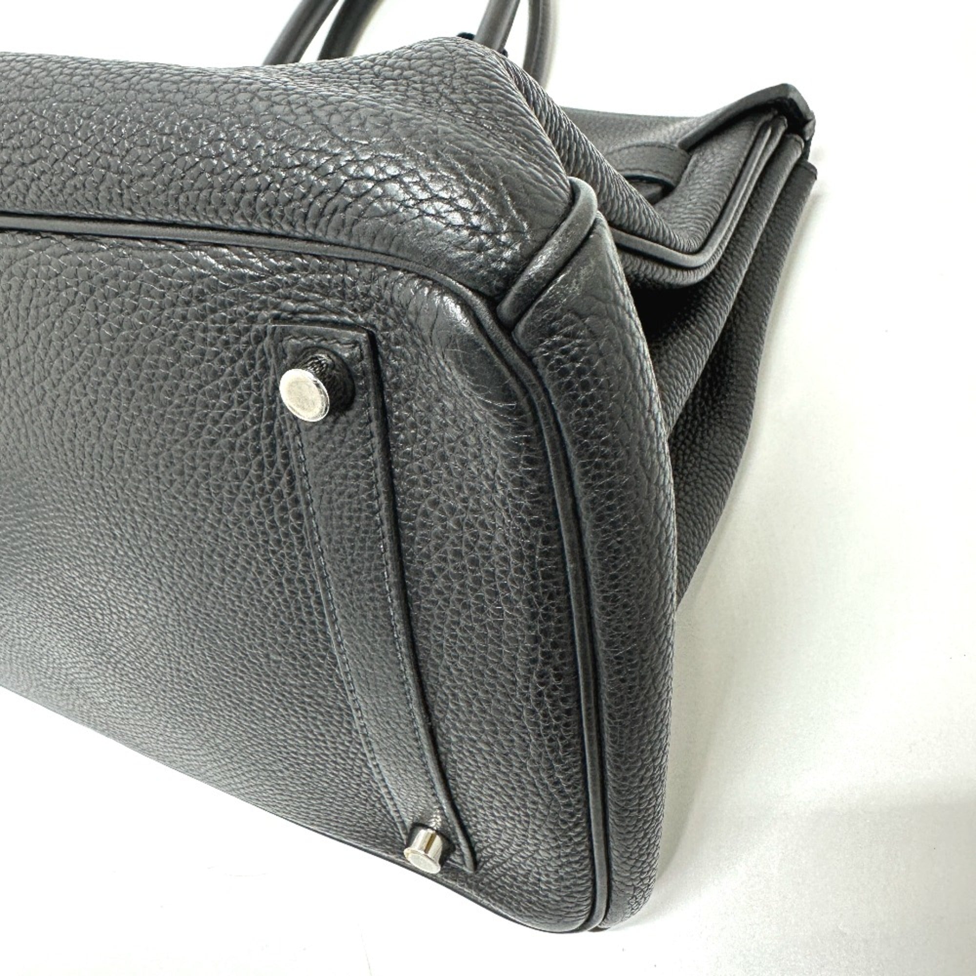 Hermes Black Leather Handbag (Pre-Owned)