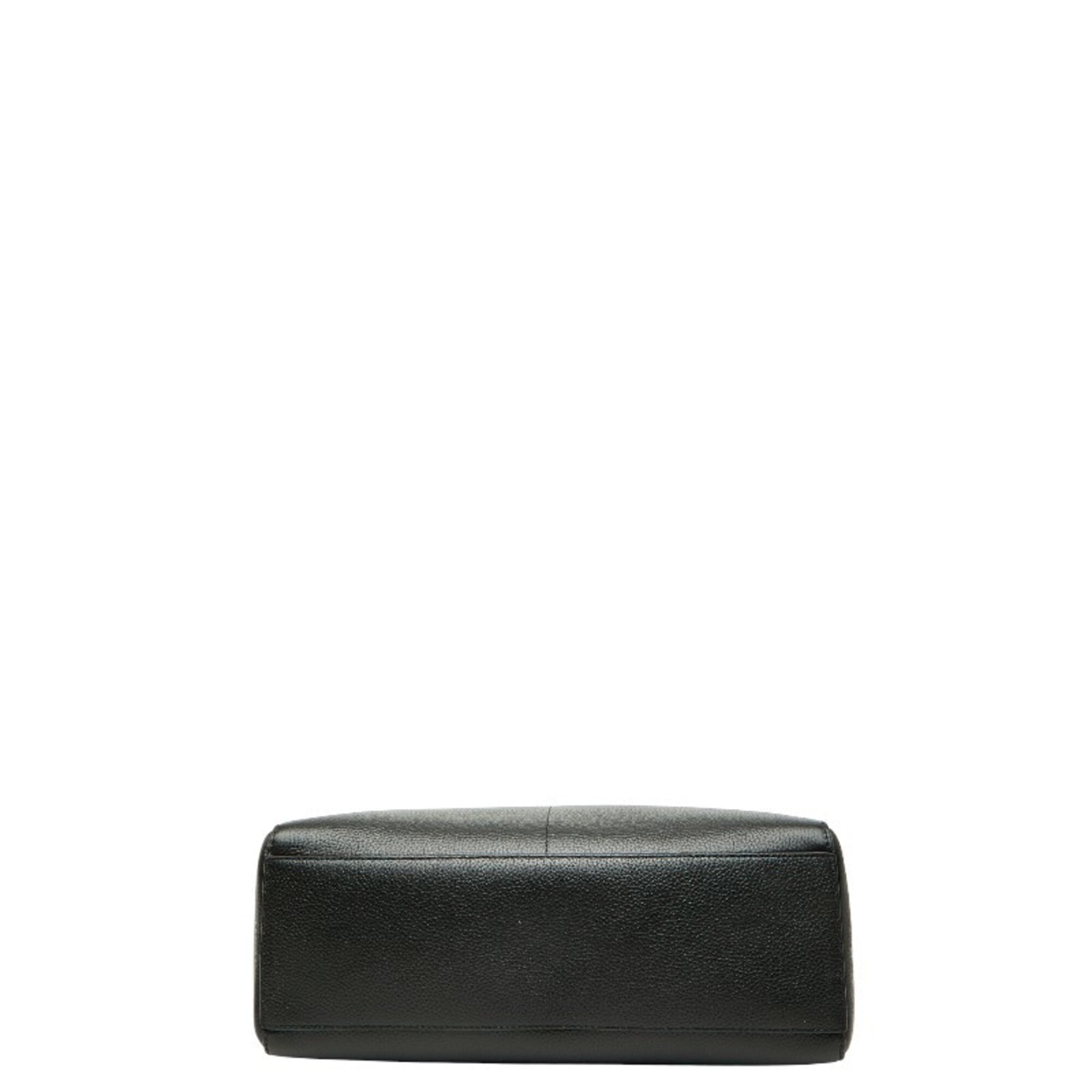 Michael Kors Black Leather Handbag Tote Bag (Pre-Owned)
