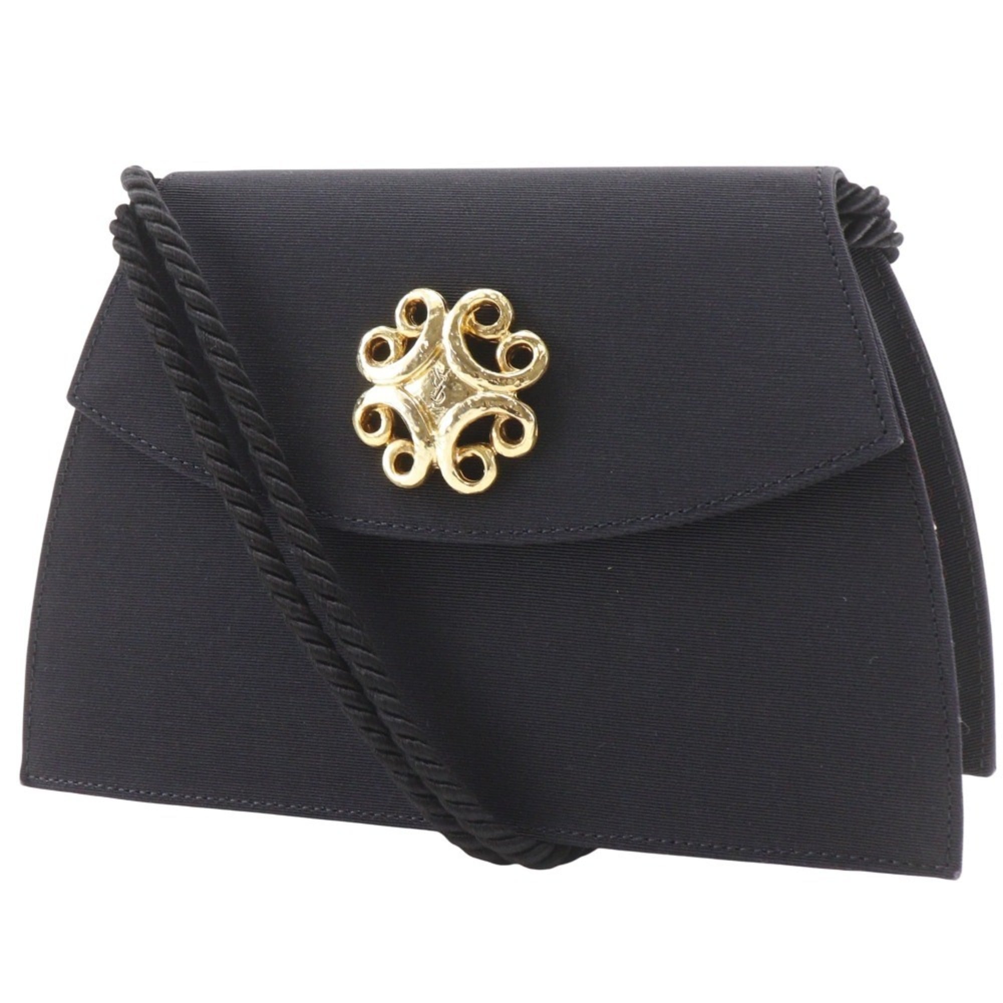 Yves Saint Laurent Black Cotton Shoulder Bag (Pre-Owned)