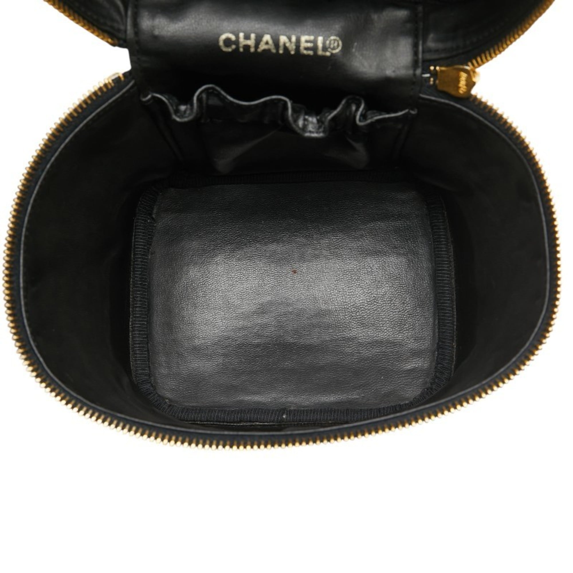 Chanel Black Grained Calfskin Vanity Bag (Pre-Owned)
