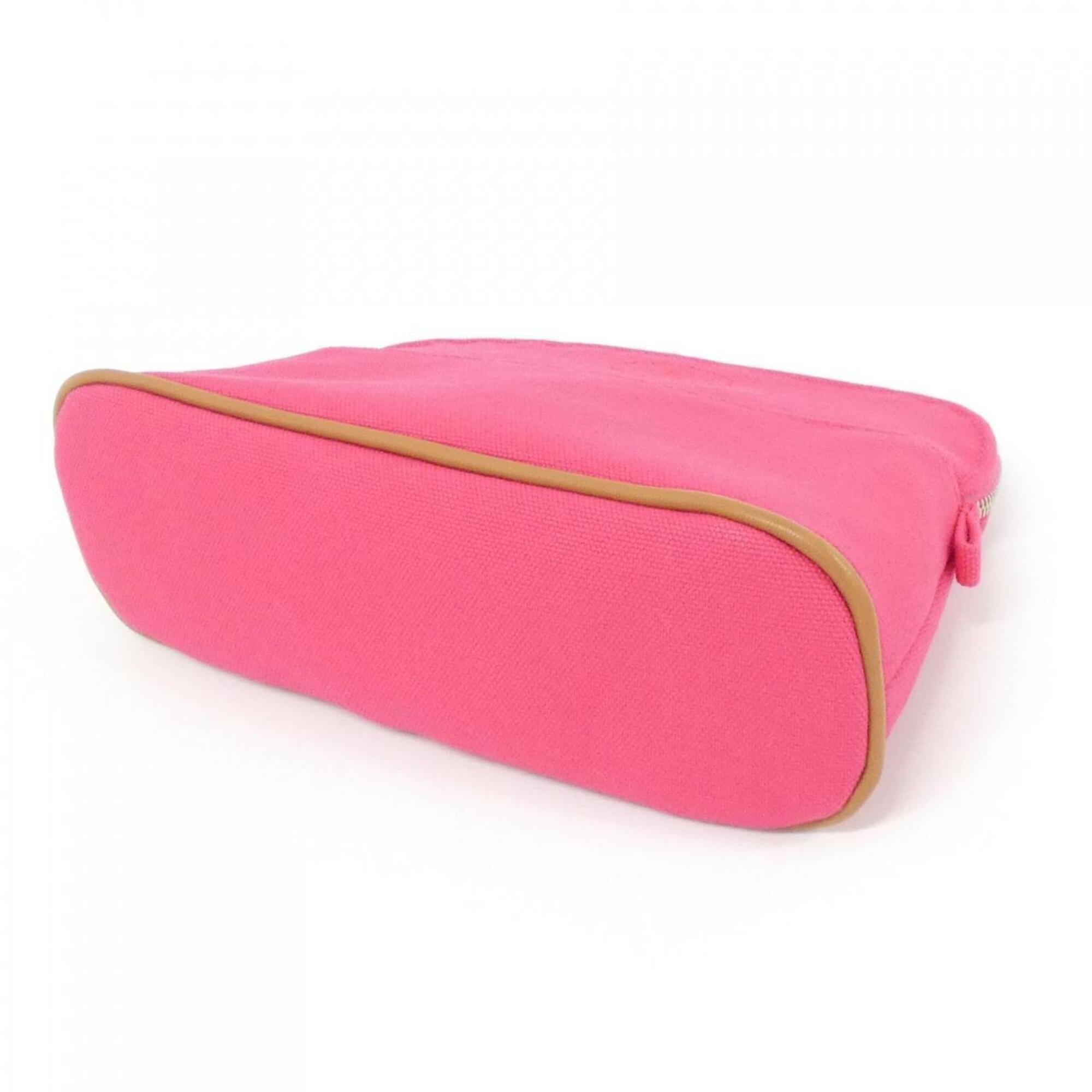 Hermes Pink Canvas Handbag Pouch (Pre-Owned)