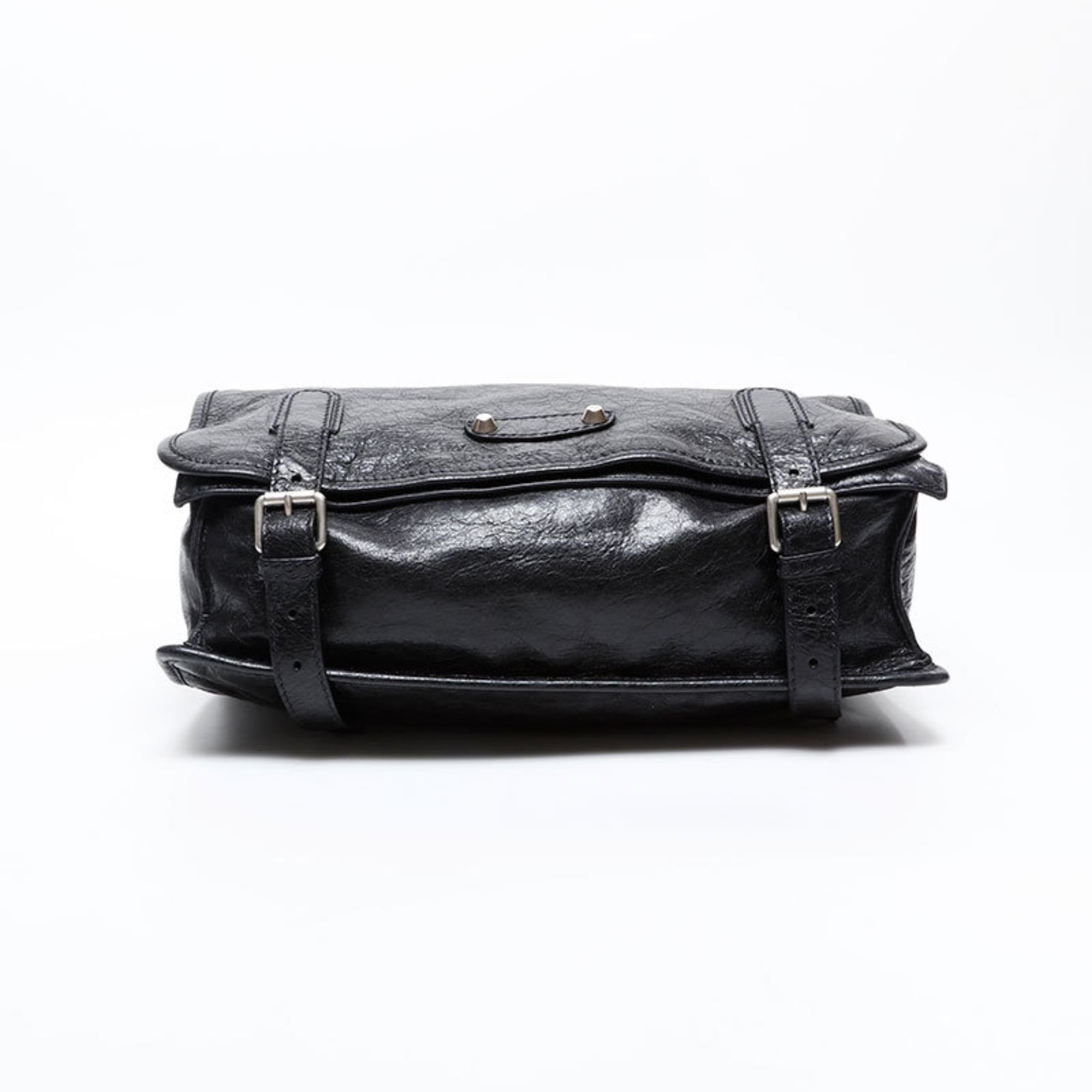 Balenciaga Black Leather Shoulder Bag (Pre-Owned)