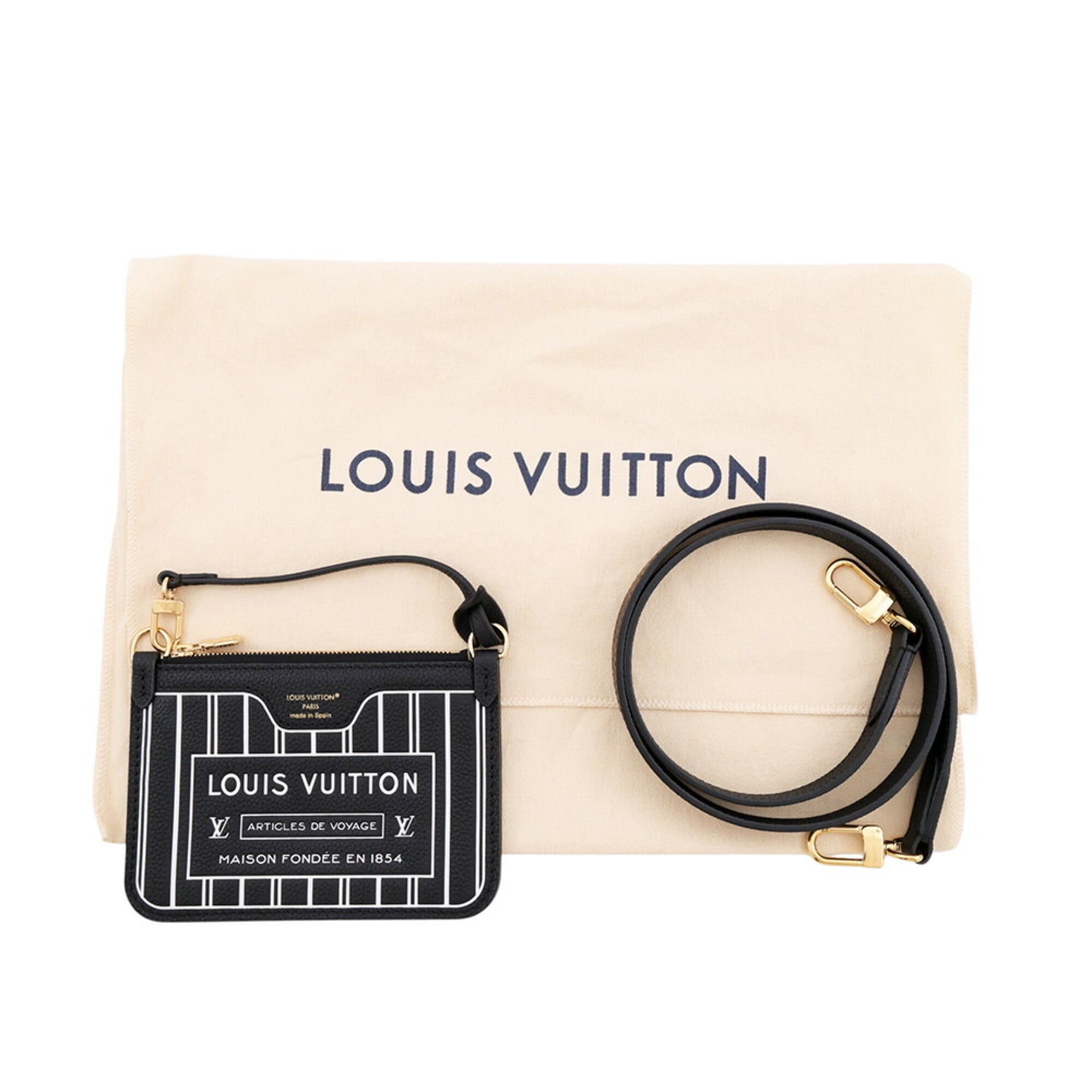Louis Vuitton Monogram Black Noir Monogram Leather Handbag Tote Bag (Pre-Owned)