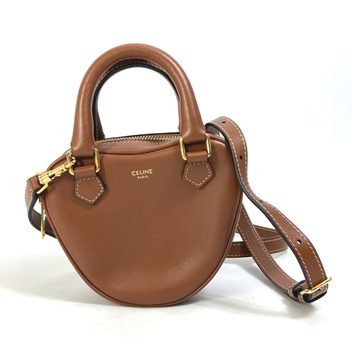 Celine Brown Leather Shoulder Bag (Pre-Owned)