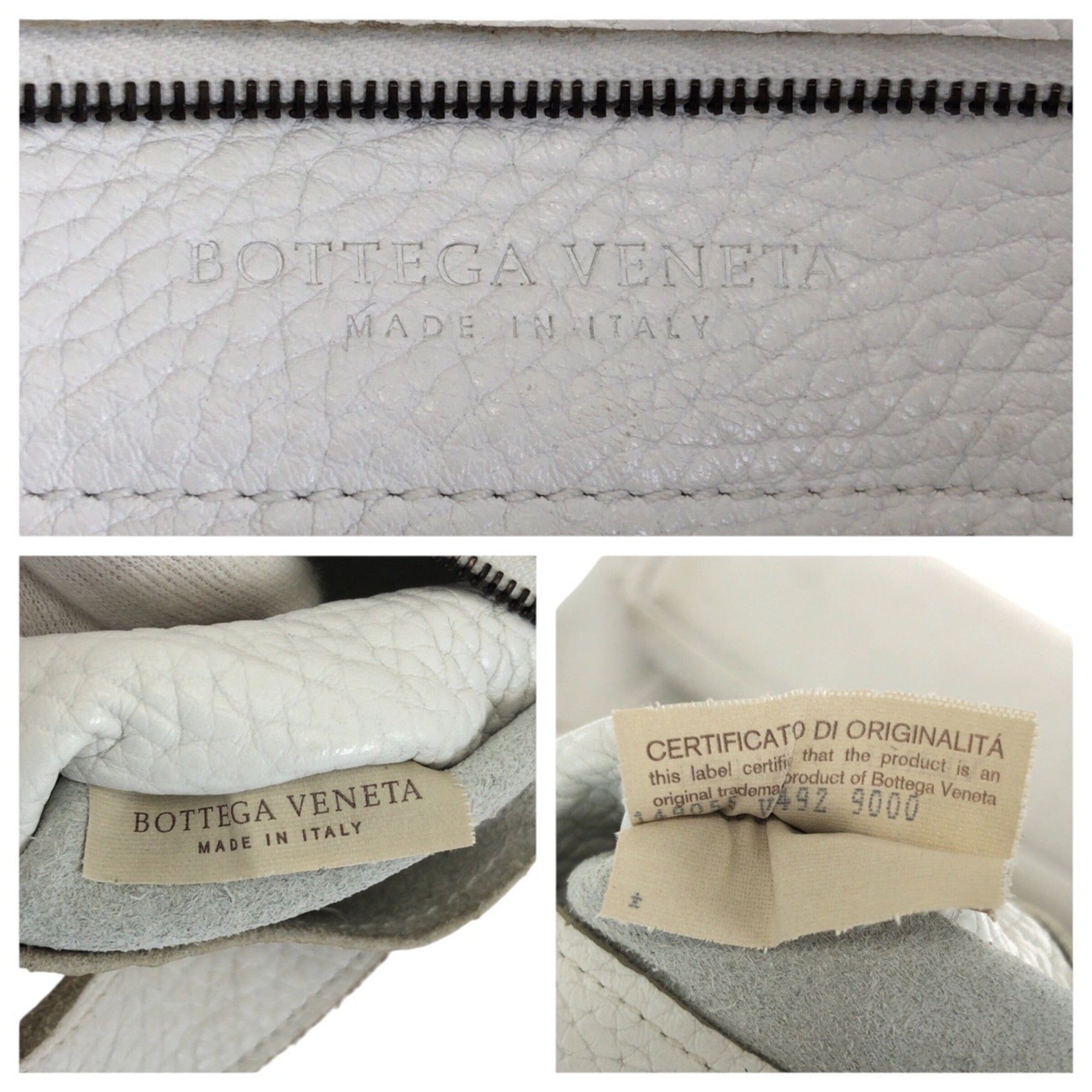 Bottega Veneta White Intrecciato Handbag Tote Bag (Pre-Owned)
