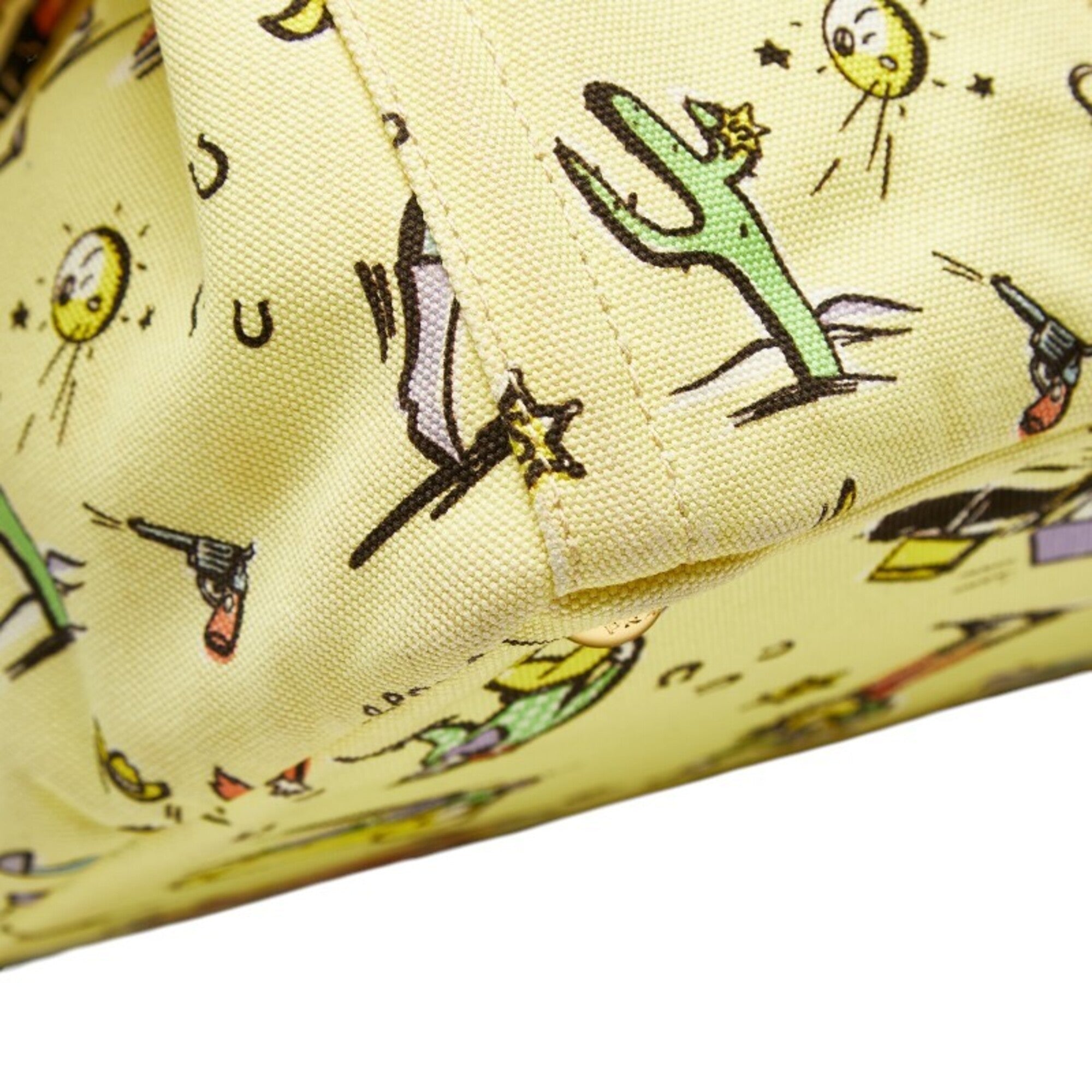 Prada Multi-Color Yellow Canvas Tote Bag (Pre-Owned)