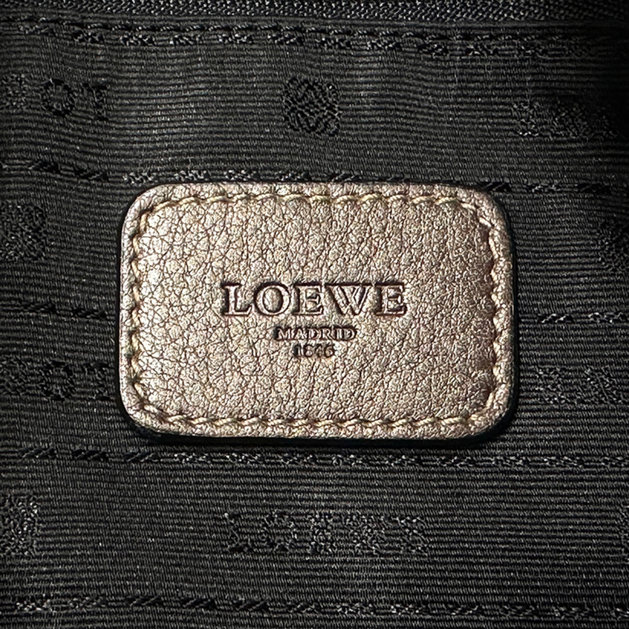 Loewe Brown Metallic Leather Handbag Shoulder Bag (Pre-Owned)