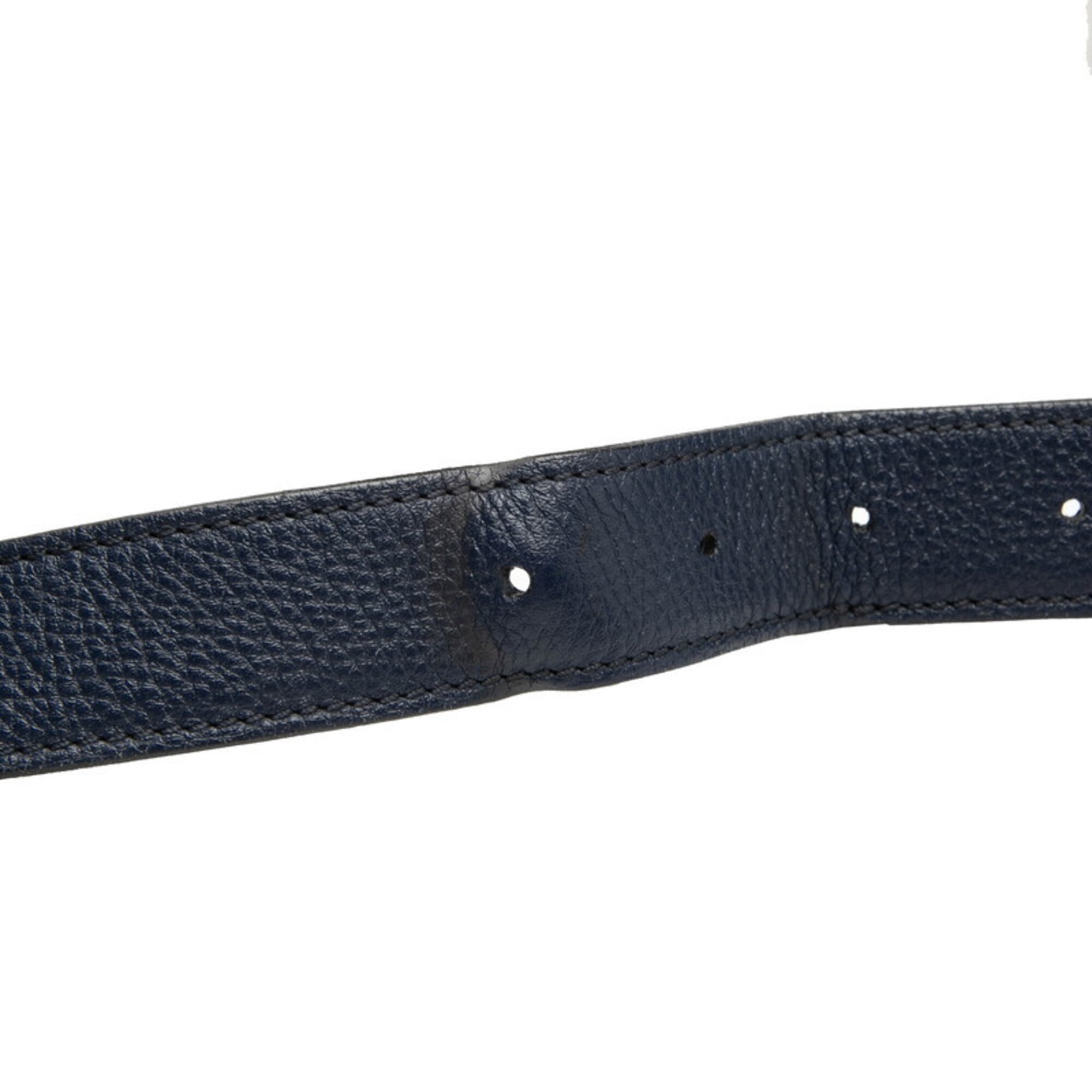 Salvatore Ferragamo Blue Leather Handbag Shoulder Bag (Pre-Owned)