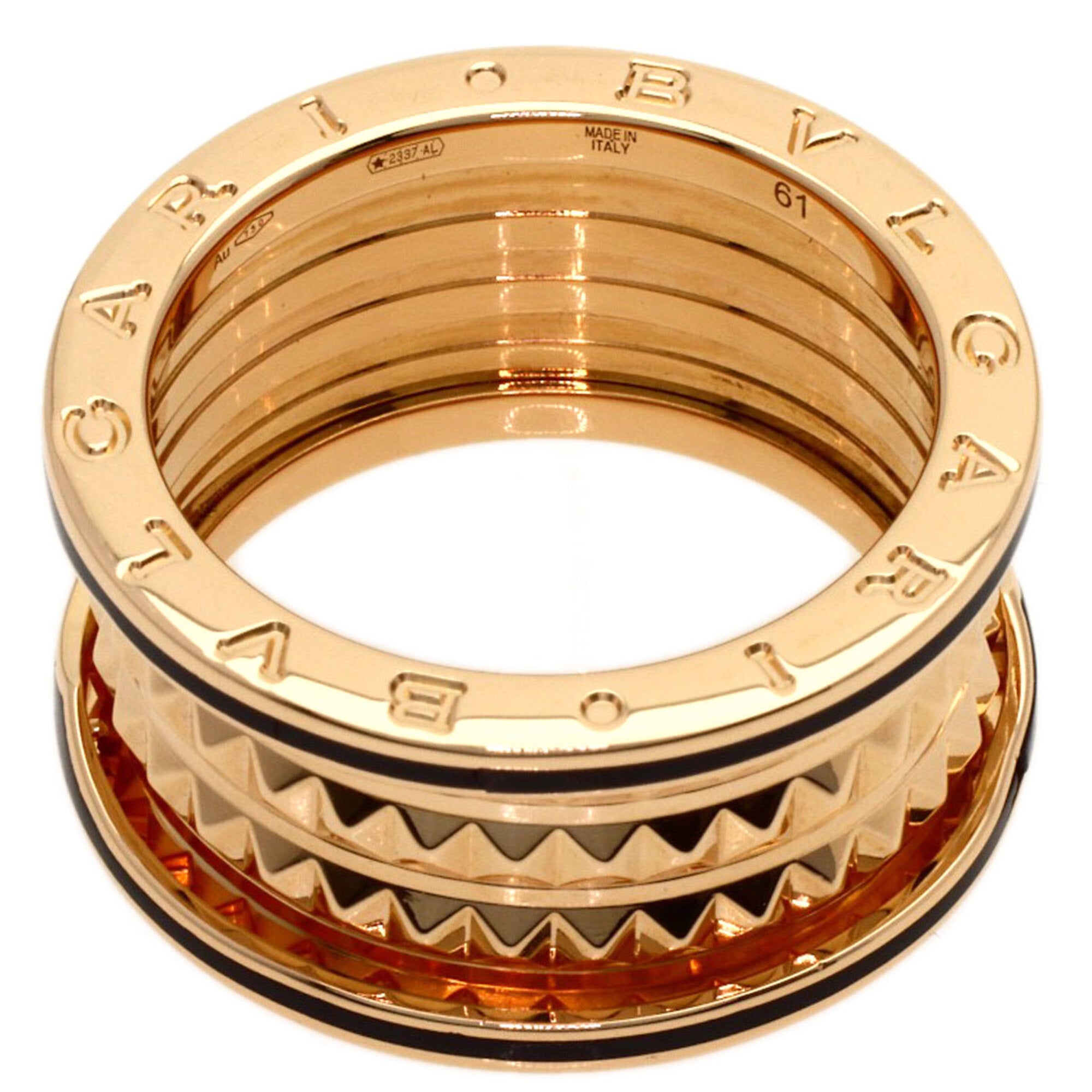 Bvlgari B.Zero1 Pink Gold (18K) Ceramic Band Ring (Pre-Owned)