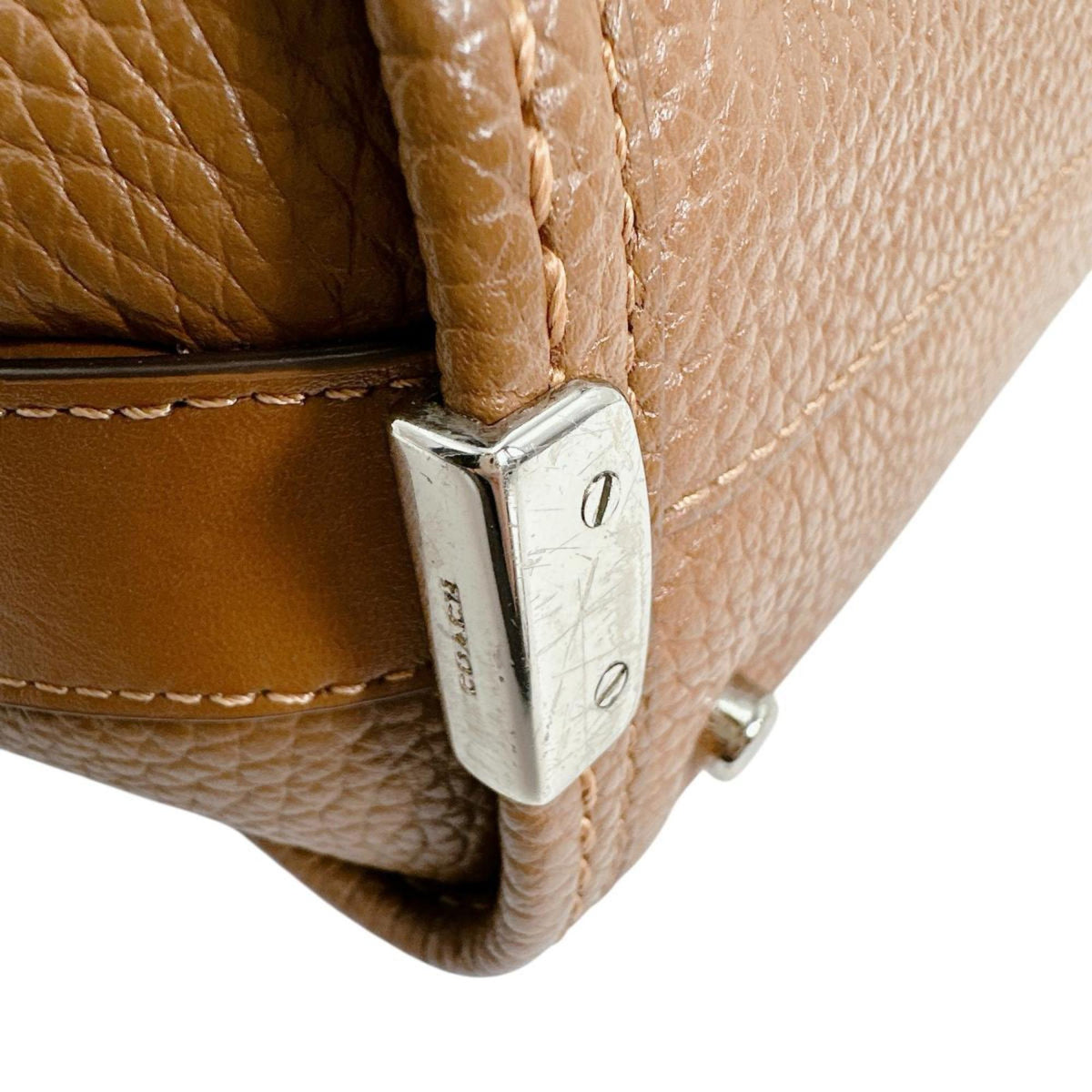 Coach Brown Leather Handbag Tote Bag (Pre-Owned)