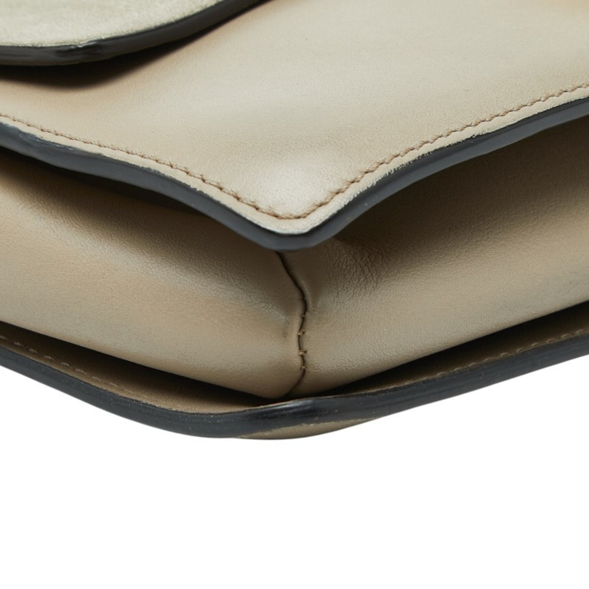 Chloé Gray Beige Leather Suede Shoulder Bag (Pre-Owned)
