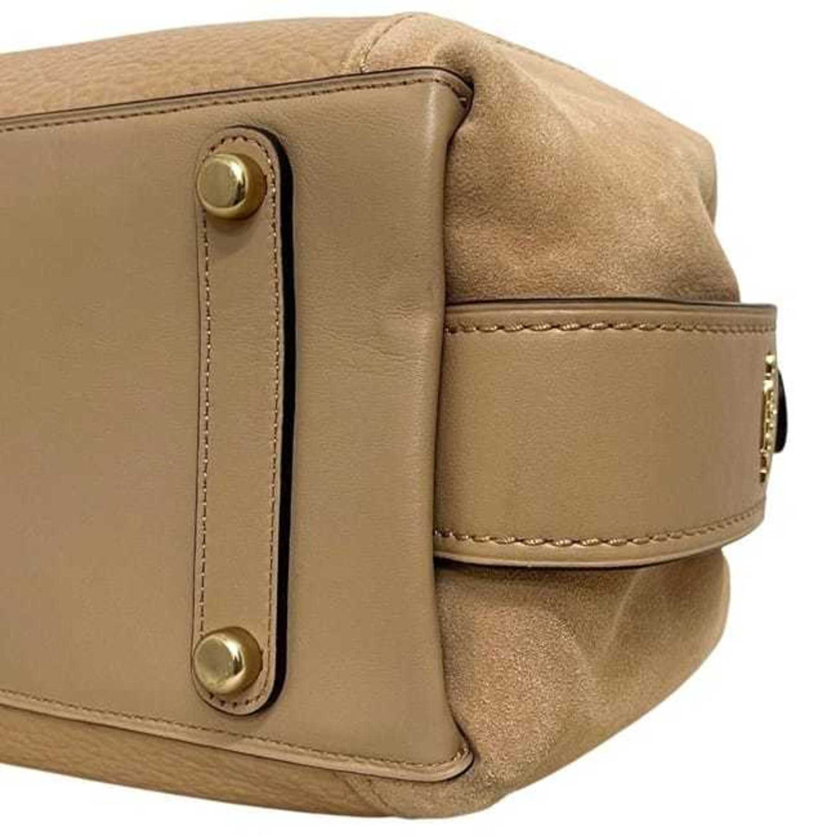 Coach Beige Leather Tote Bag (Pre-Owned)