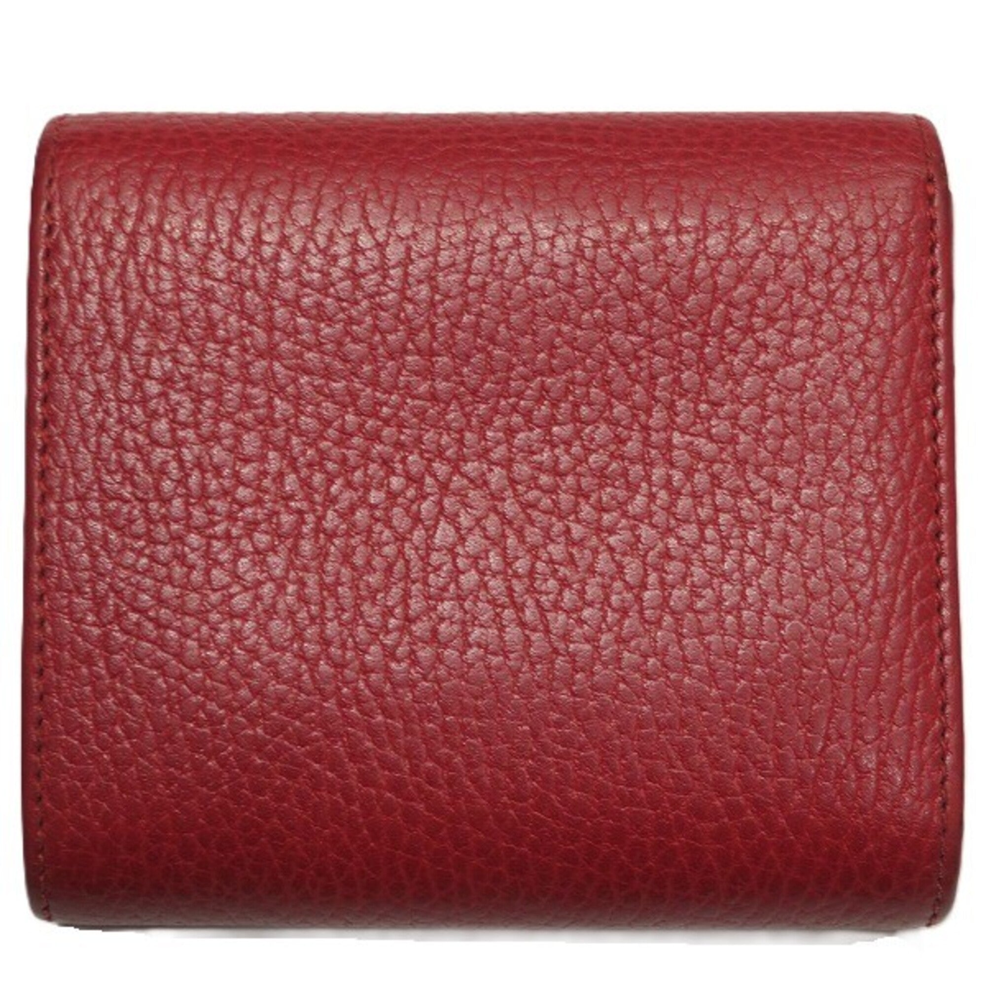 Gucci Red Color Leather Wallet (Bi-Fold) (Pre-Owned)